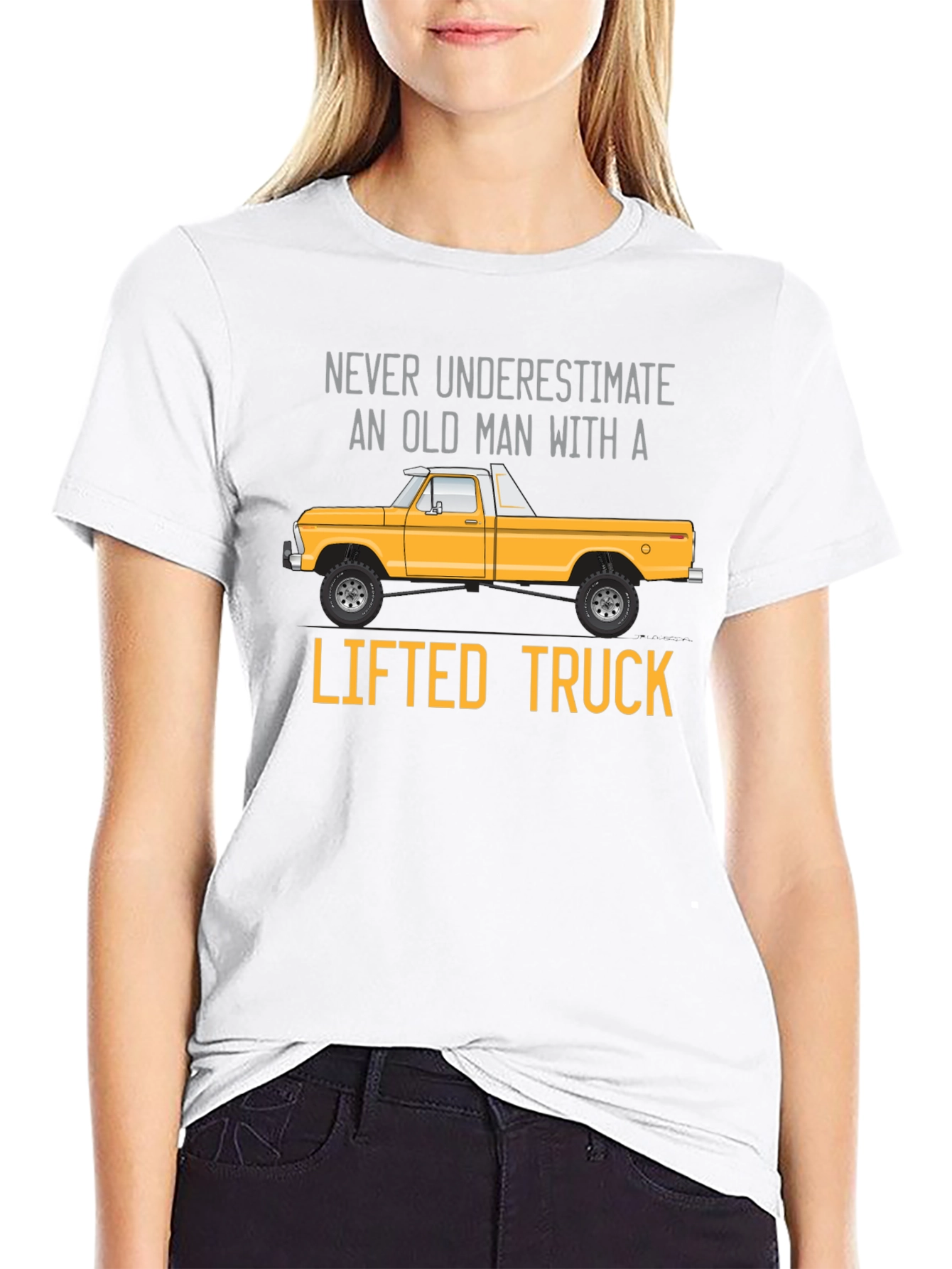 Old Man Lifted Truck Graphic Tee