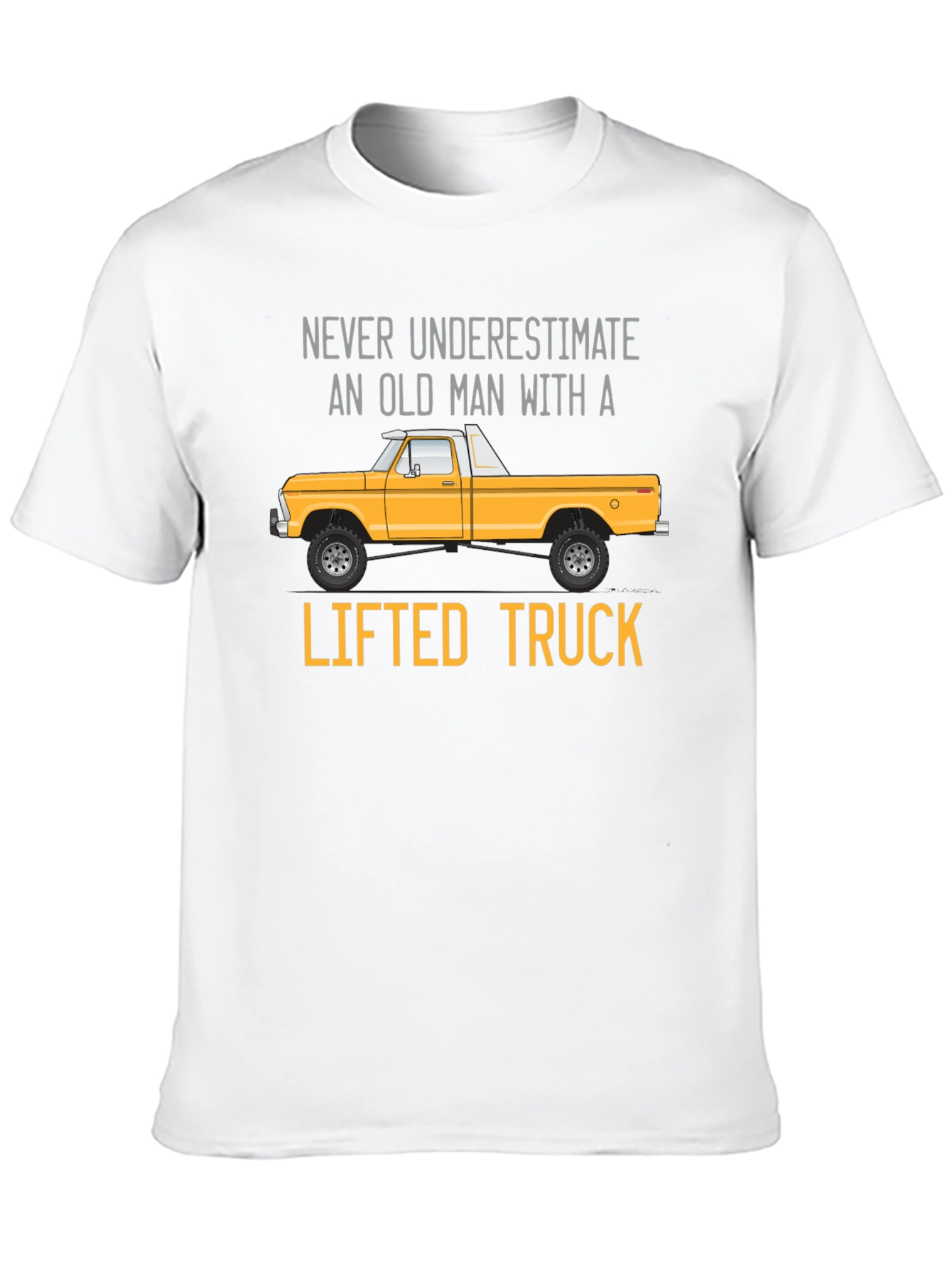 Old Man Lifted Truck Graphic Tee