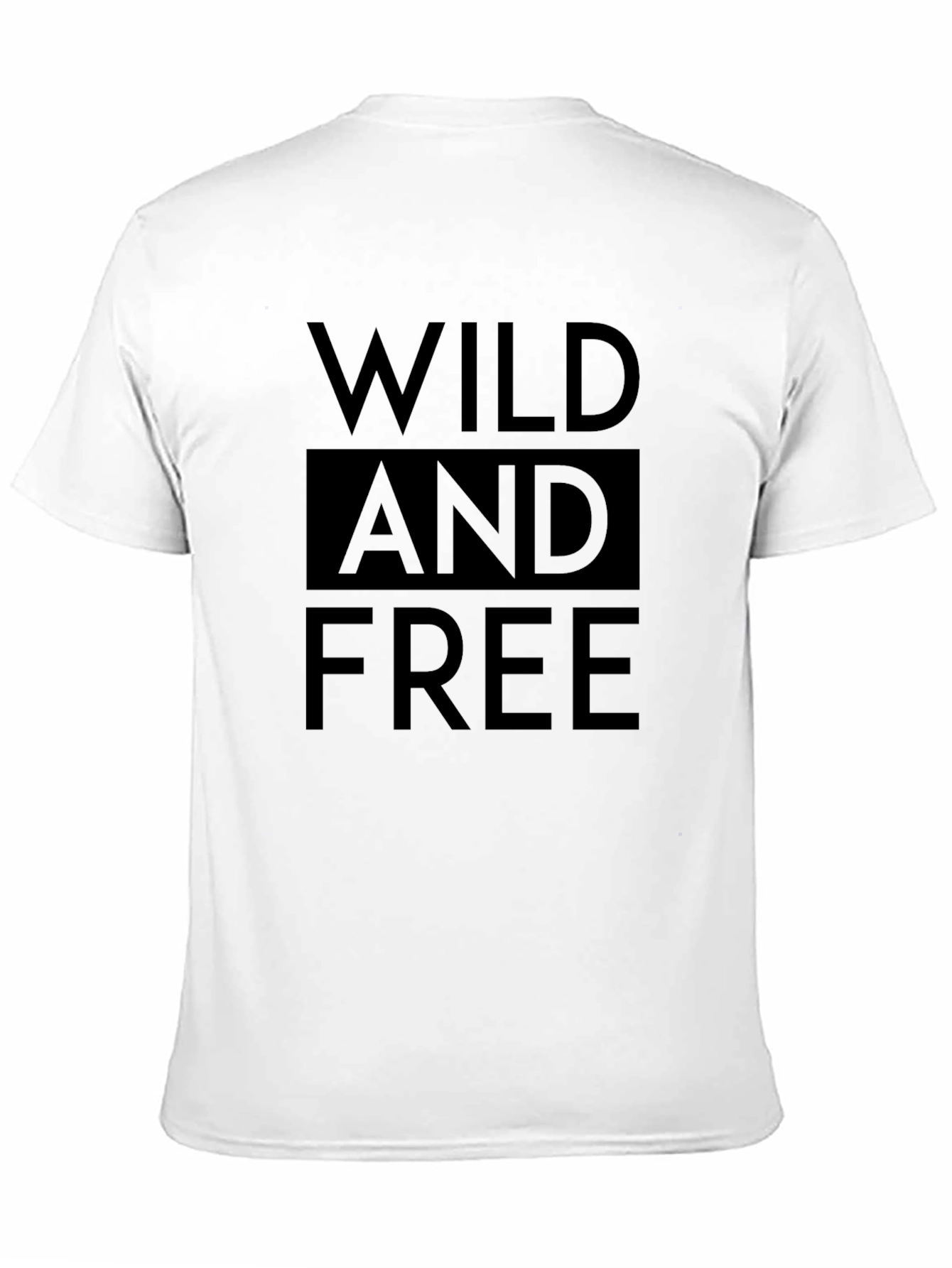 Wild and Free Graphic Black T-Shirt for Men