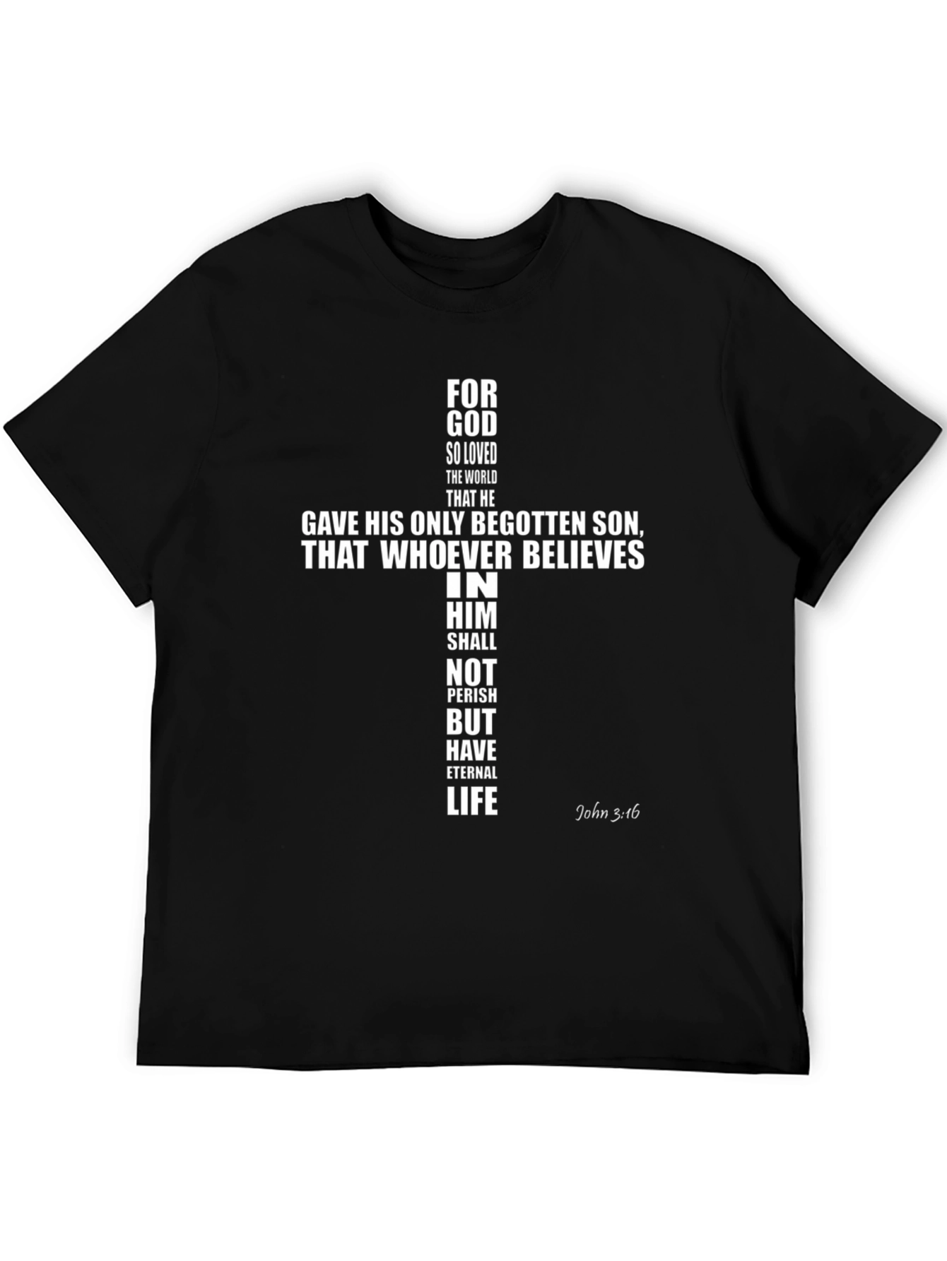 Faith-Based Graphic Tee: John 3:16 Cross Design
