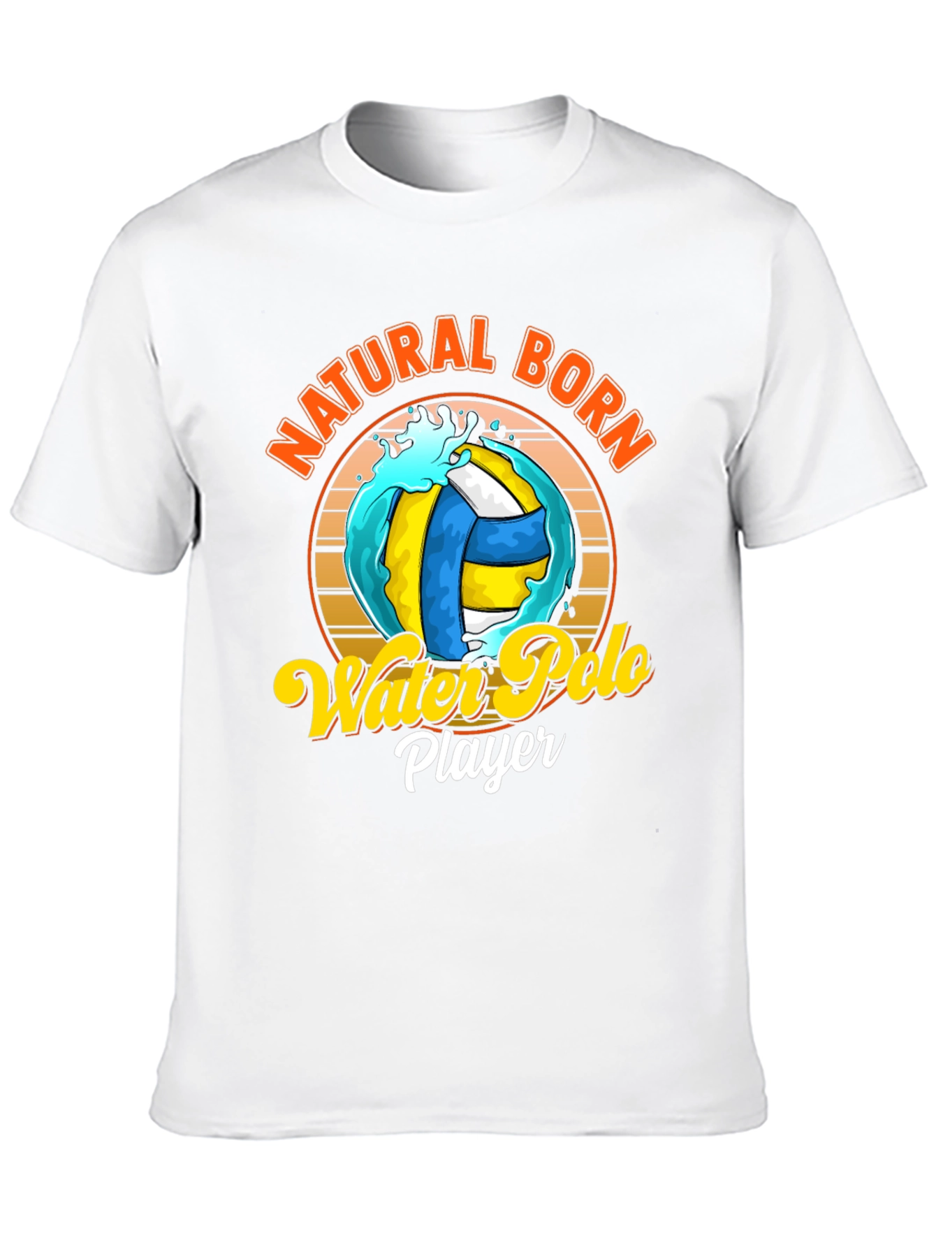 Natural Born Water Polo Player Black T-Shirt