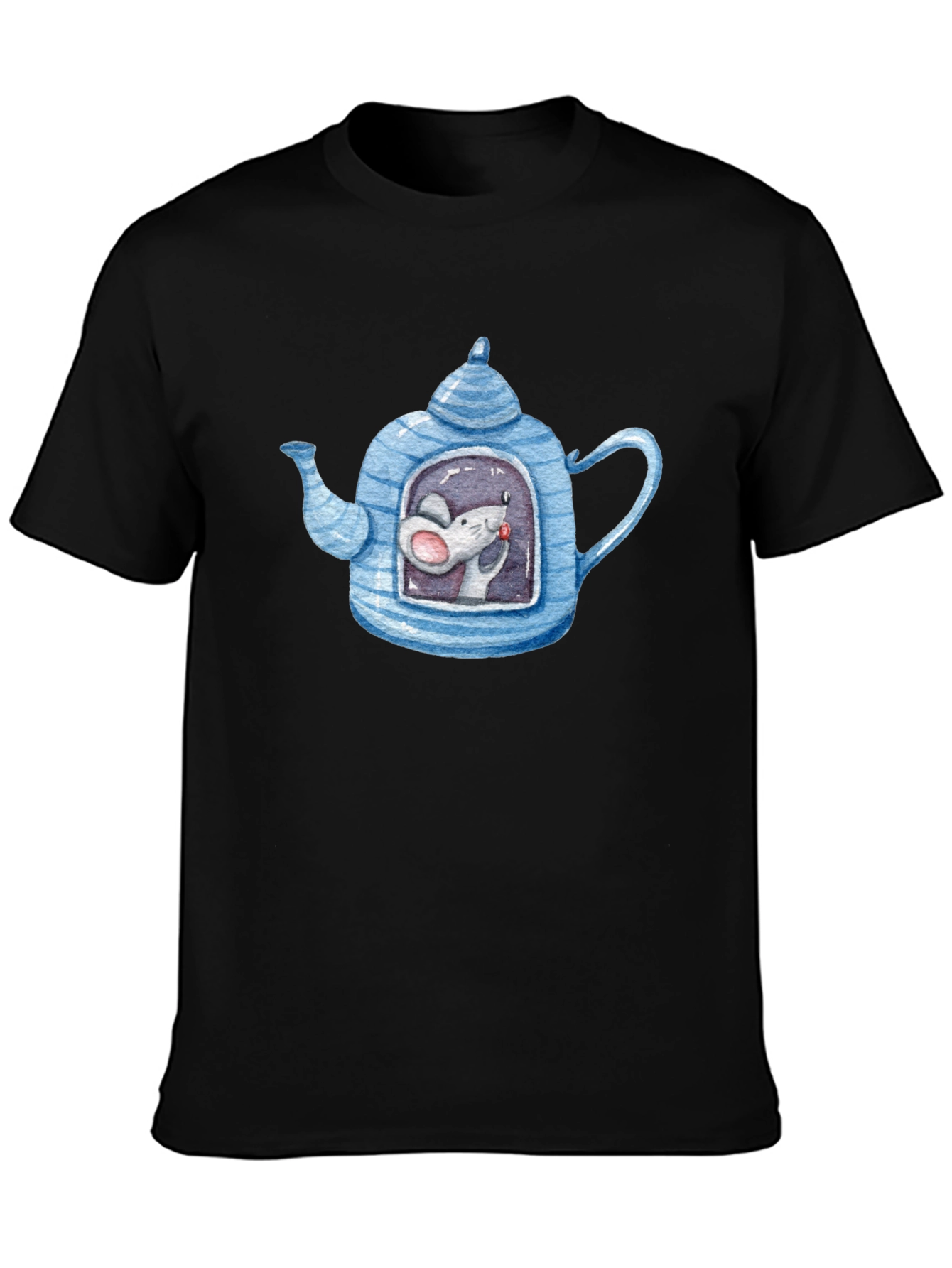 Quirky Mouse in Teapot Graphic Tee
