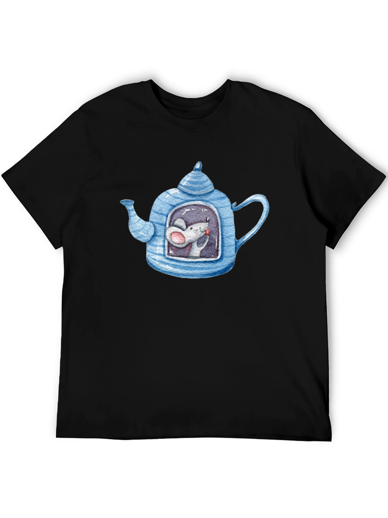 Quirky Mouse in Teapot Graphic Tee