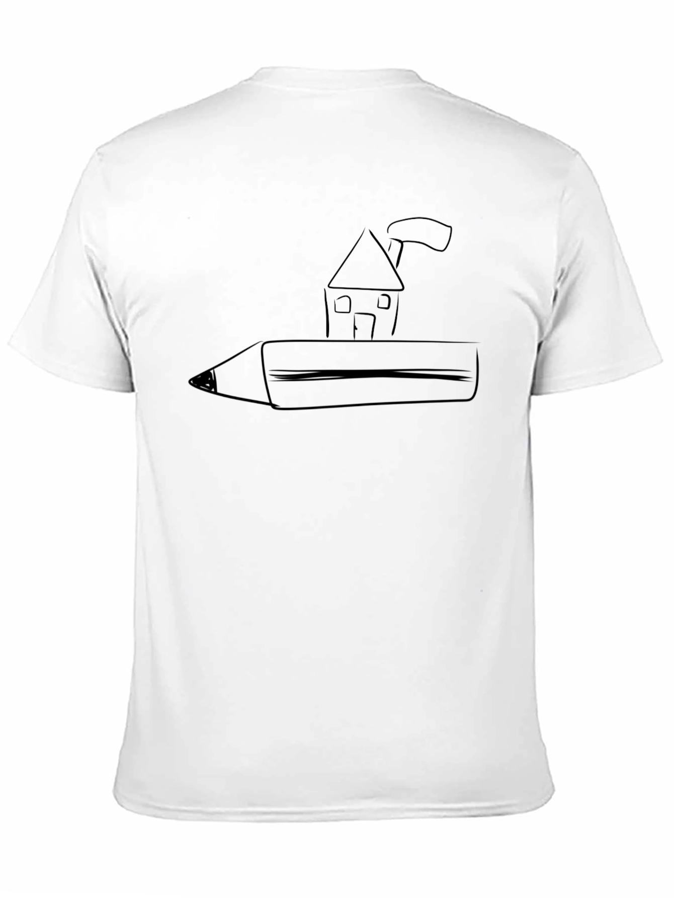 Creative House Pencil Sketch T-Shirt