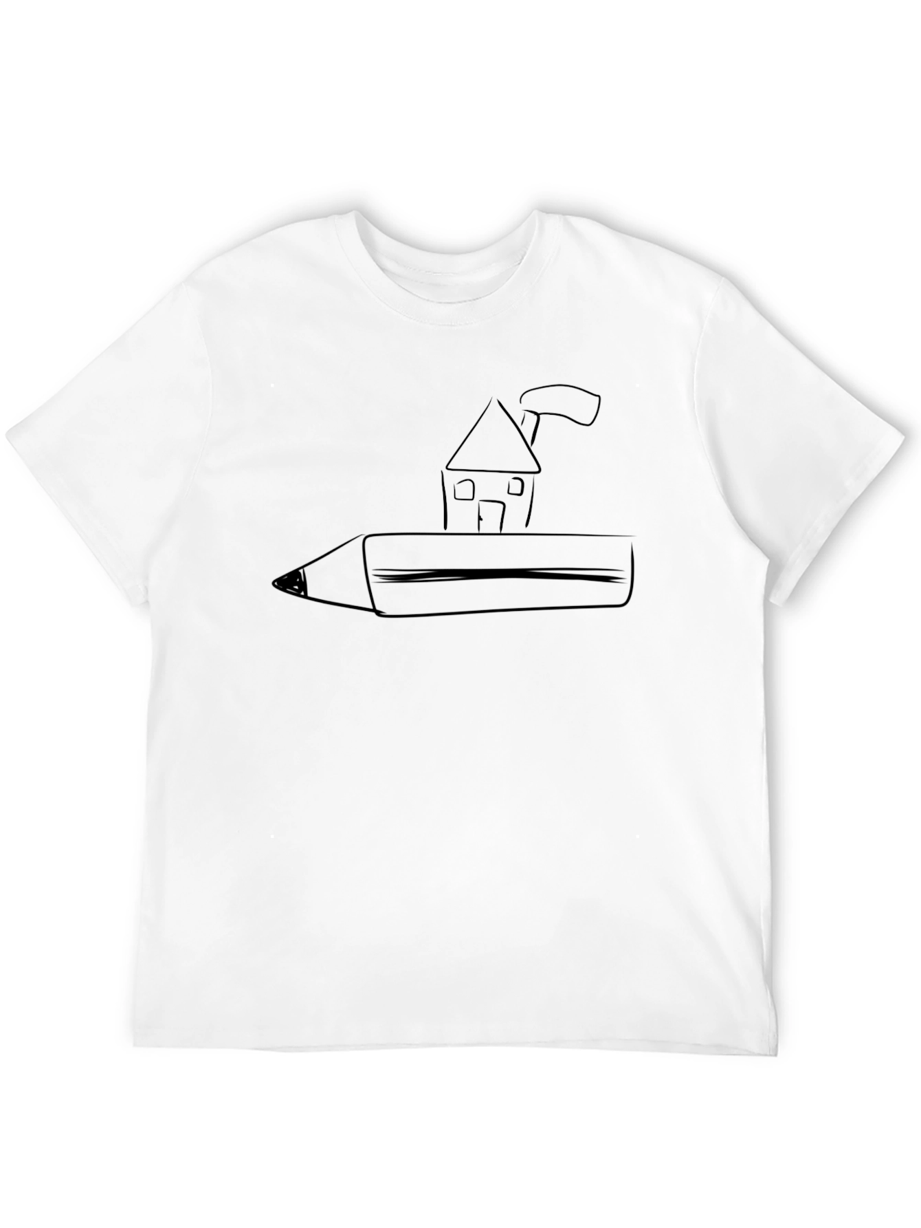 Creative House Pencil Sketch T-Shirt