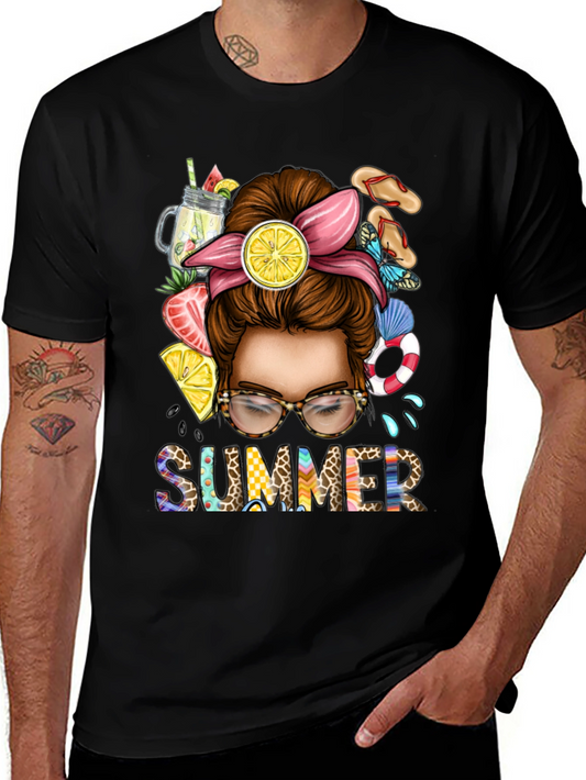 Summer Messy Bun T-Shirt