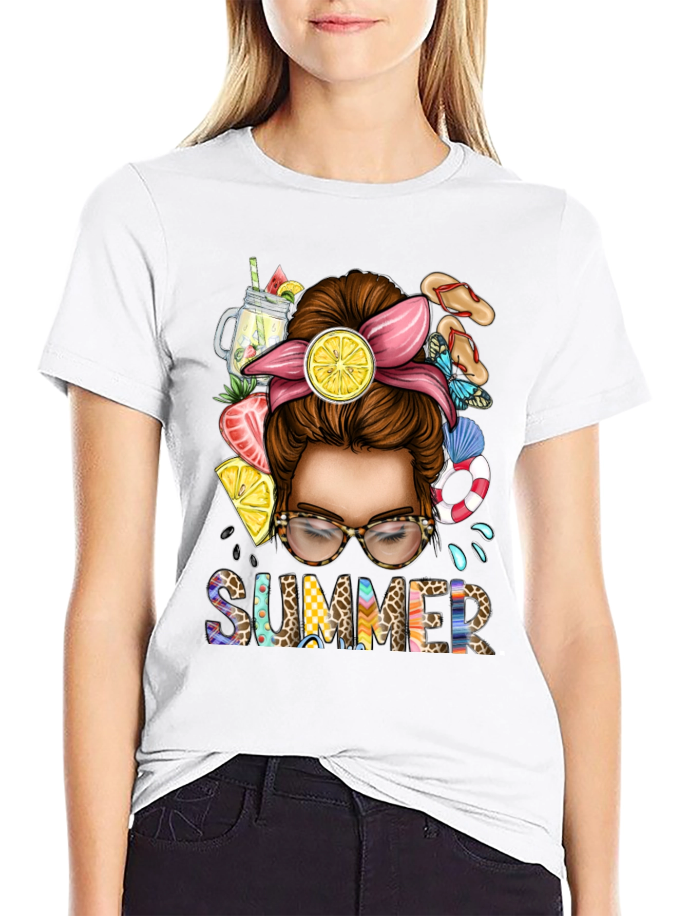 Summer Messy Bun T-Shirt
