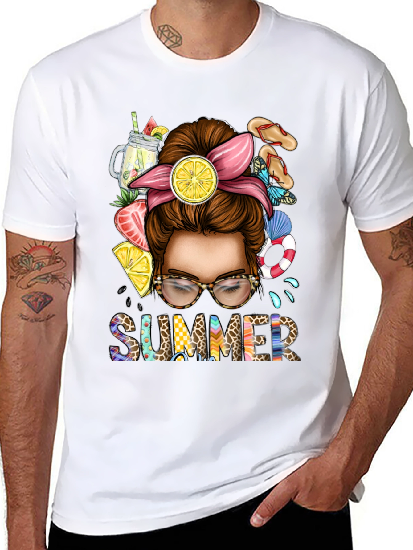 Summer Messy Bun T-Shirt