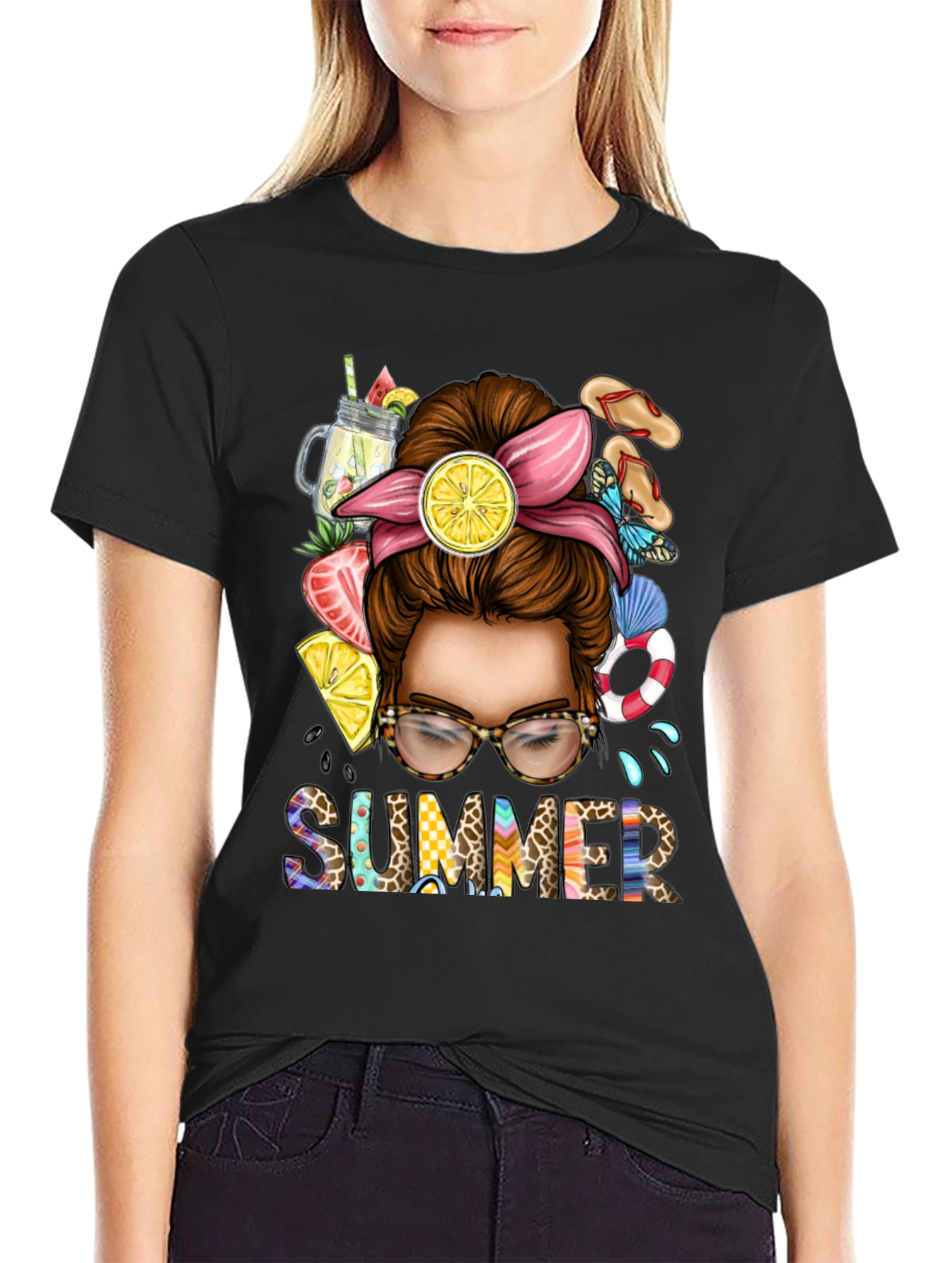 Summer Messy Bun T-Shirt