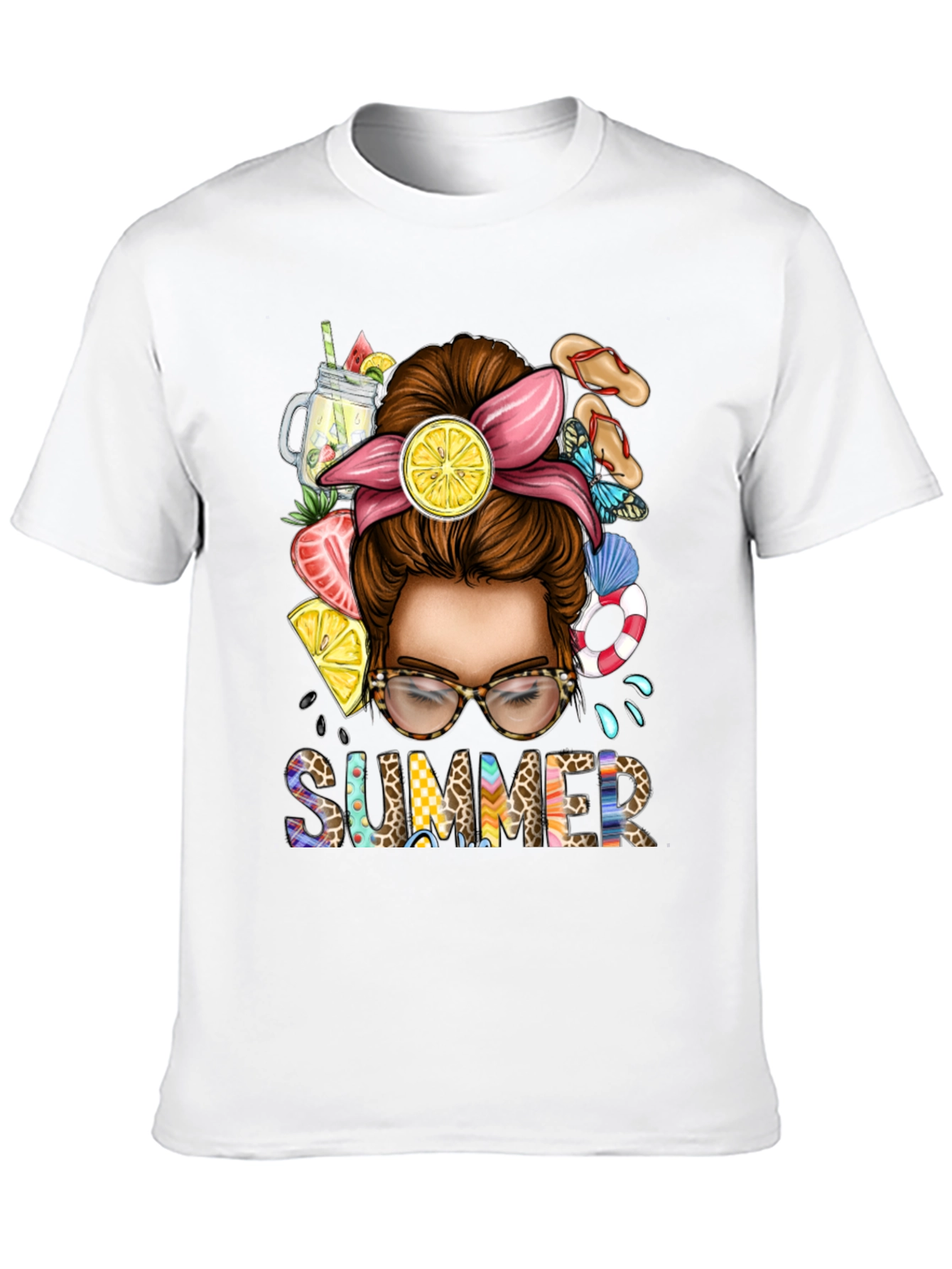 Summer Messy Bun T-Shirt