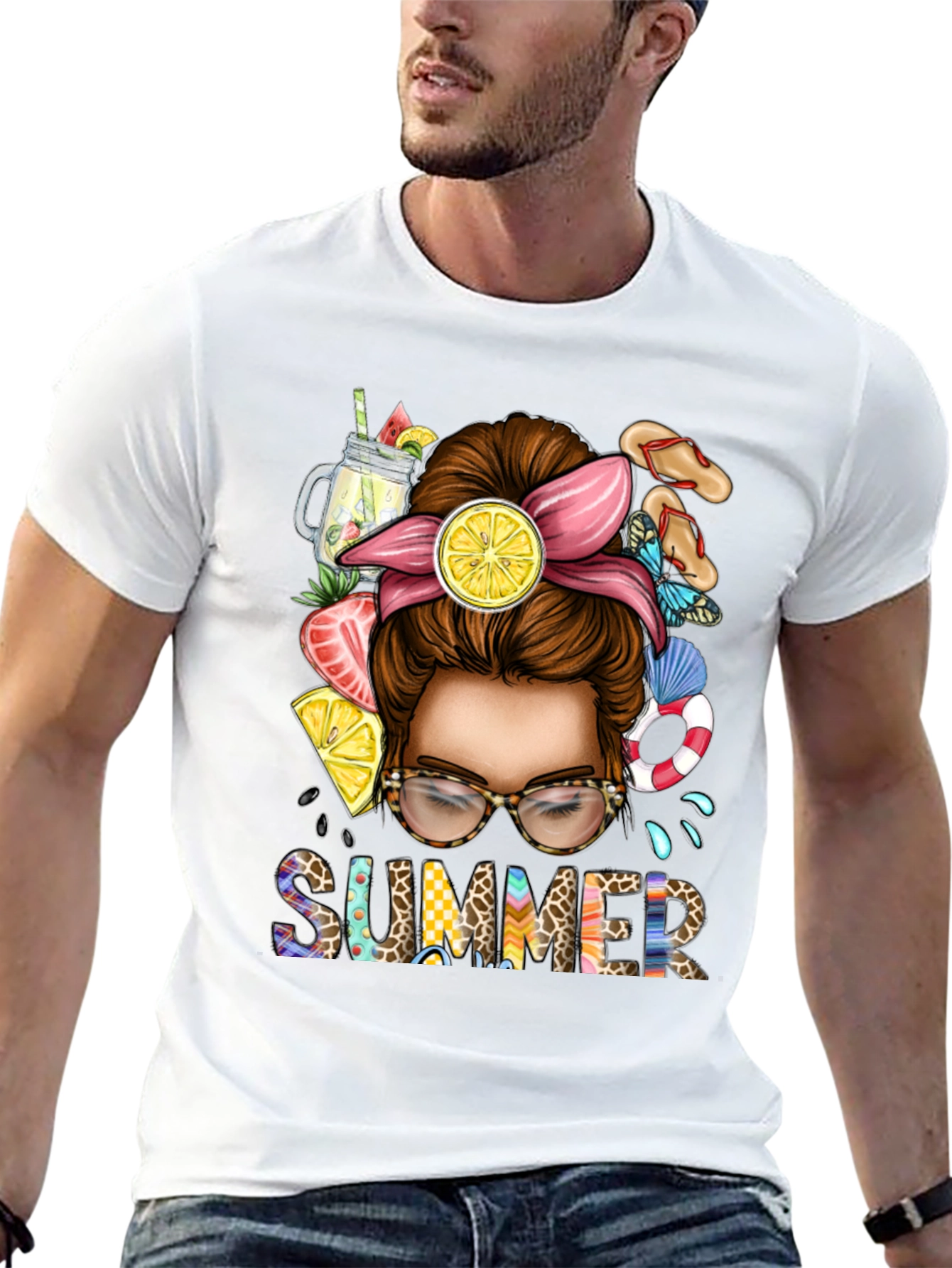 Summer Messy Bun T-Shirt