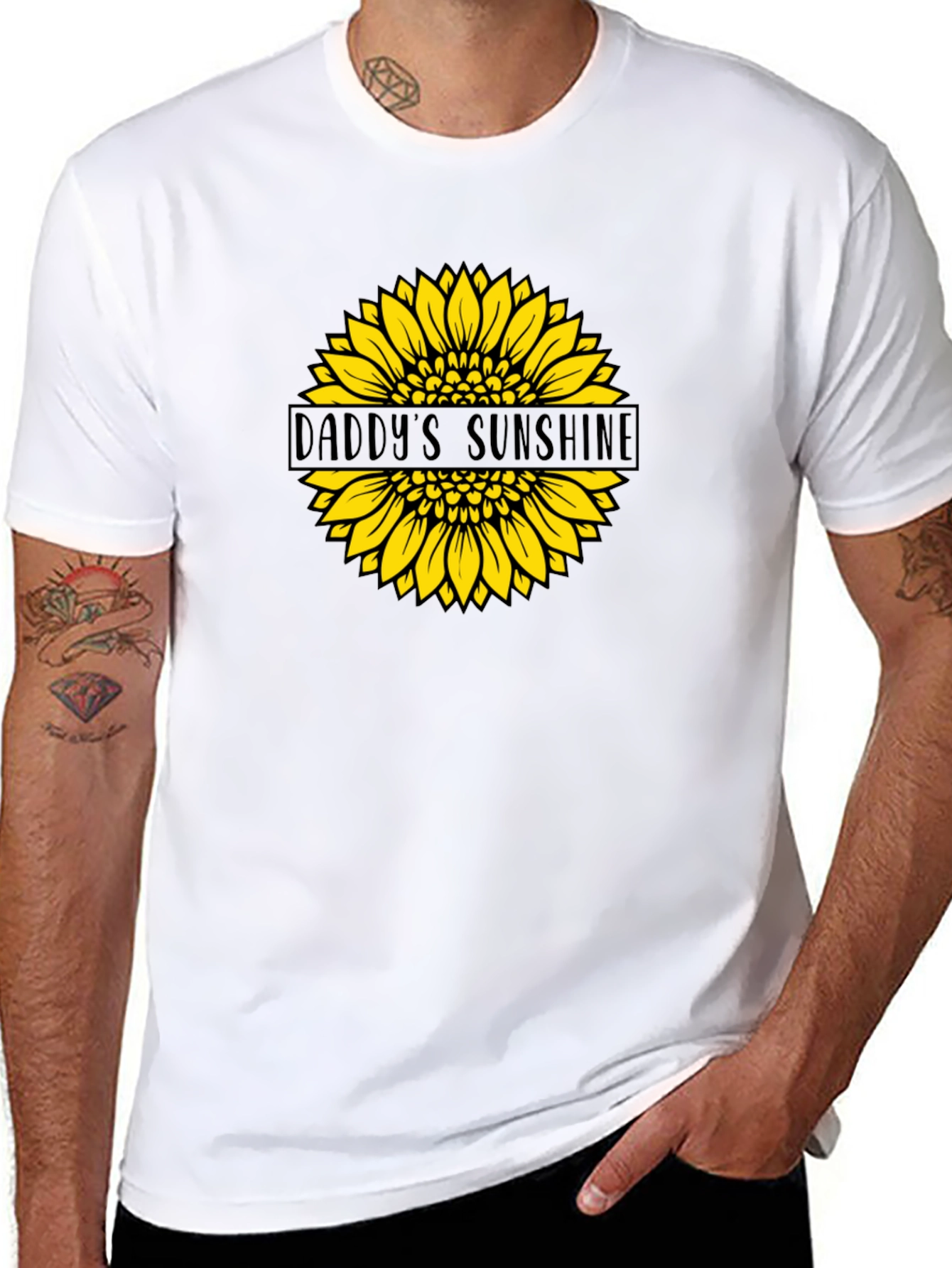 Daddys Sunshine Sunflower Graphic T-Shirt