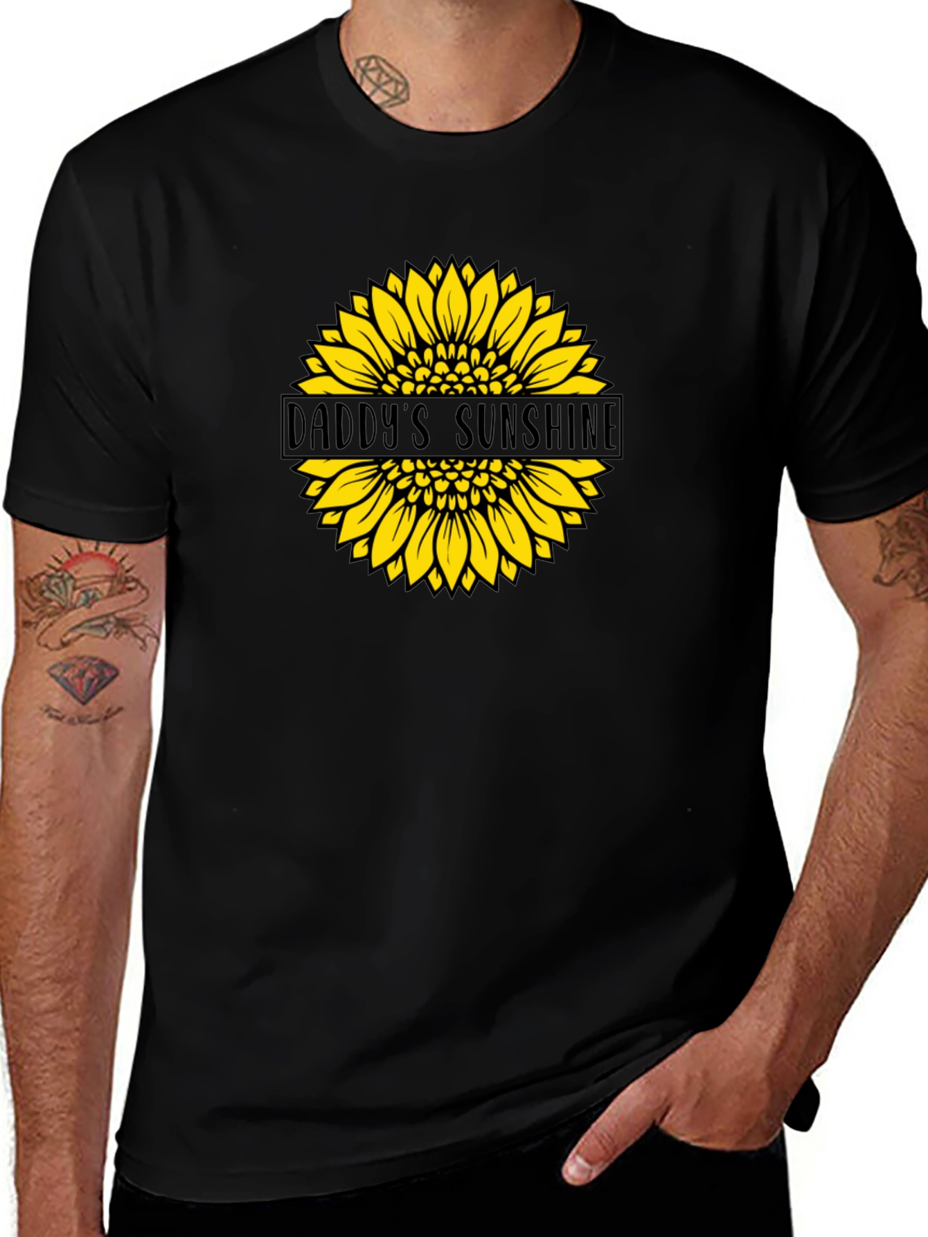 Daddys Sunshine Sunflower Graphic T-Shirt