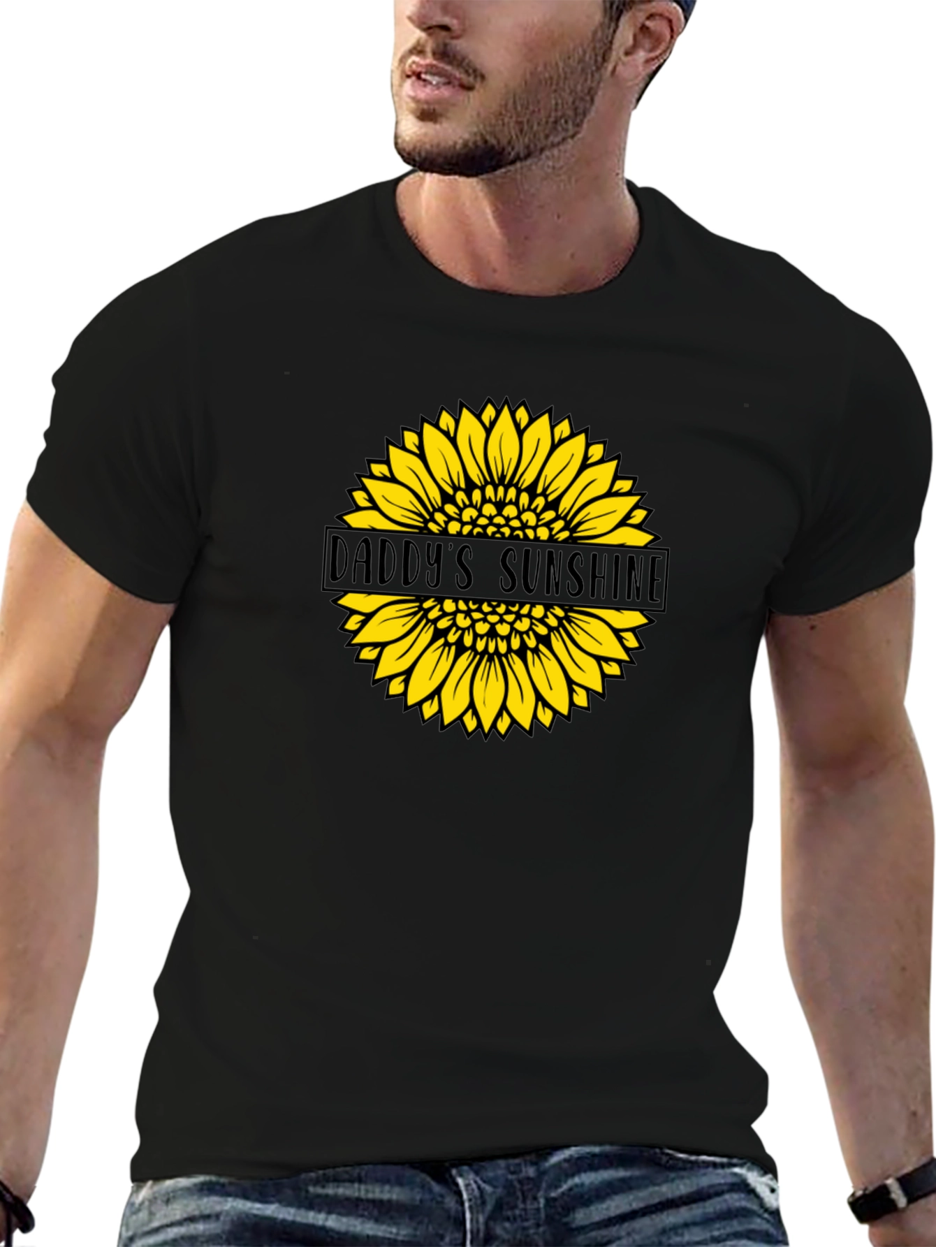 Daddys Sunshine Sunflower Graphic T-Shirt