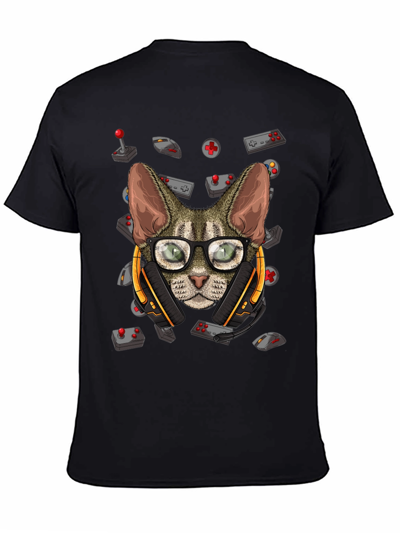 Gamer Cat Graphic T-Shirt - Cool Novelty Tee