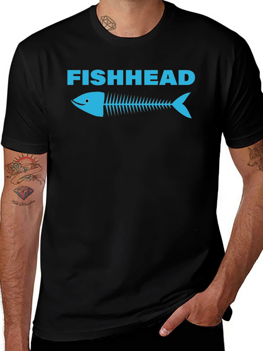 Fishhead Graphic T-Shirt - Mens Crew Neck Tee