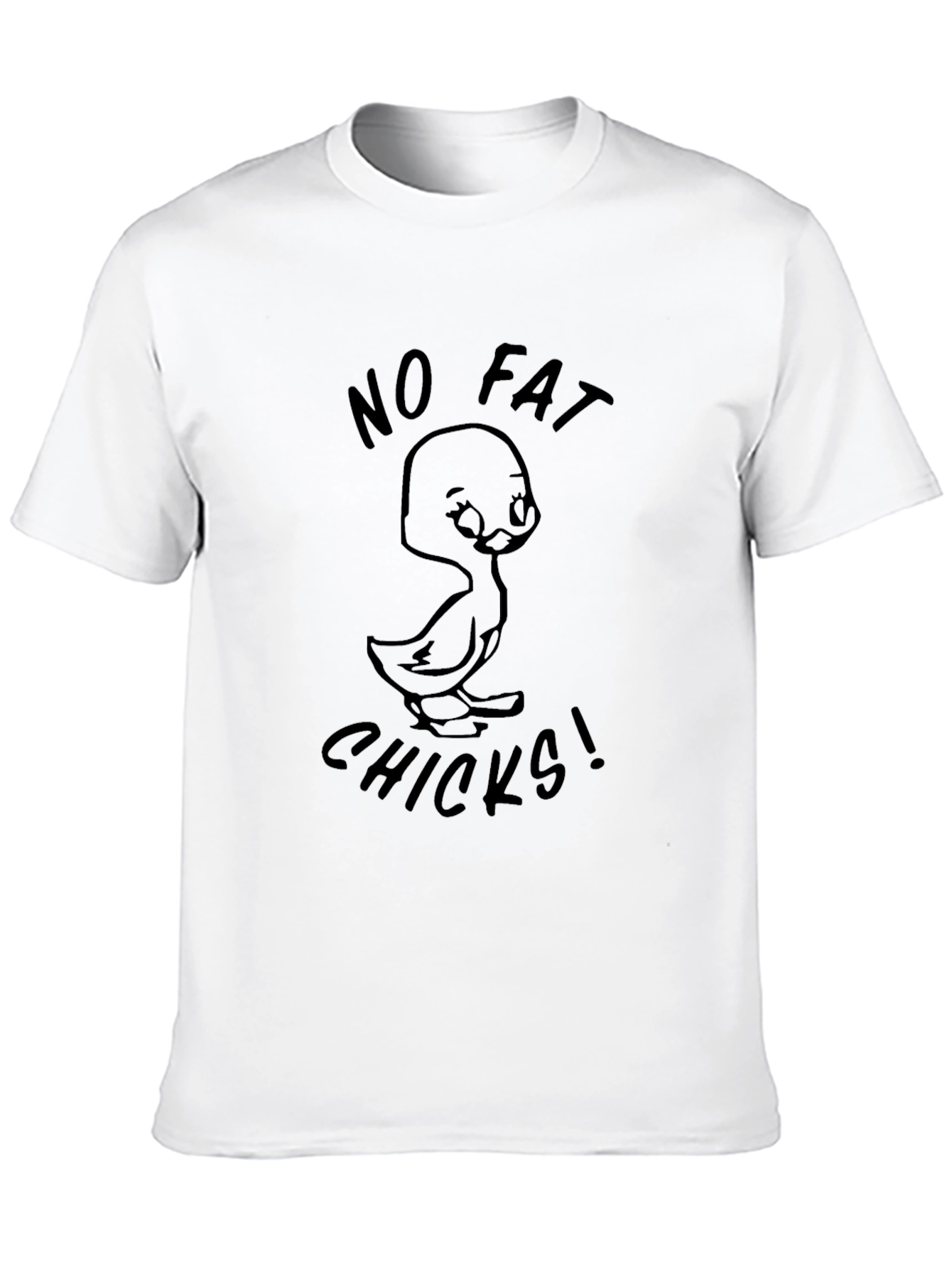 No Fat Chicks Graphic Tee - Black Cotton T-Shirt