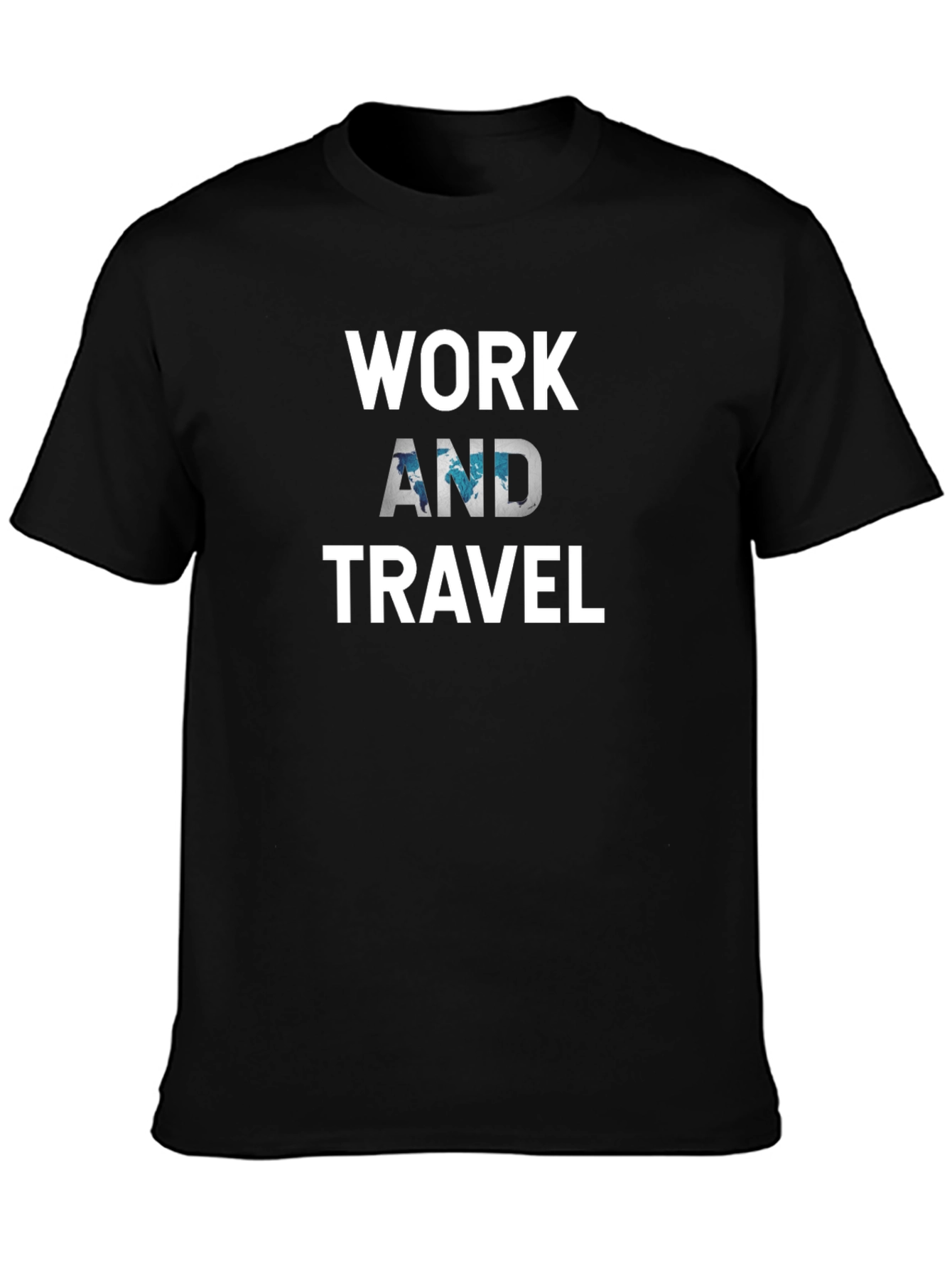 Work And Travel Black T-Shirt