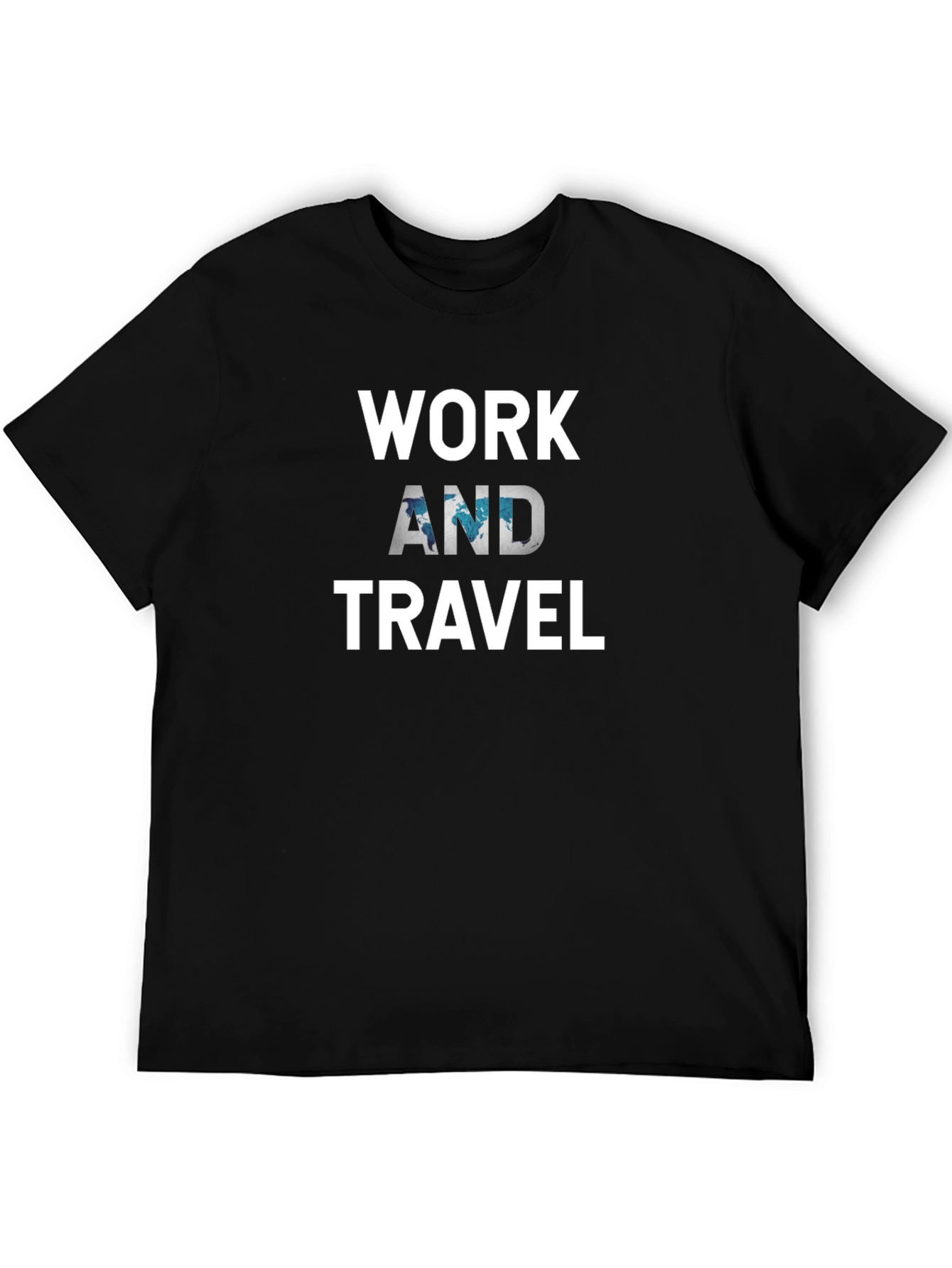 Work And Travel Black T-Shirt