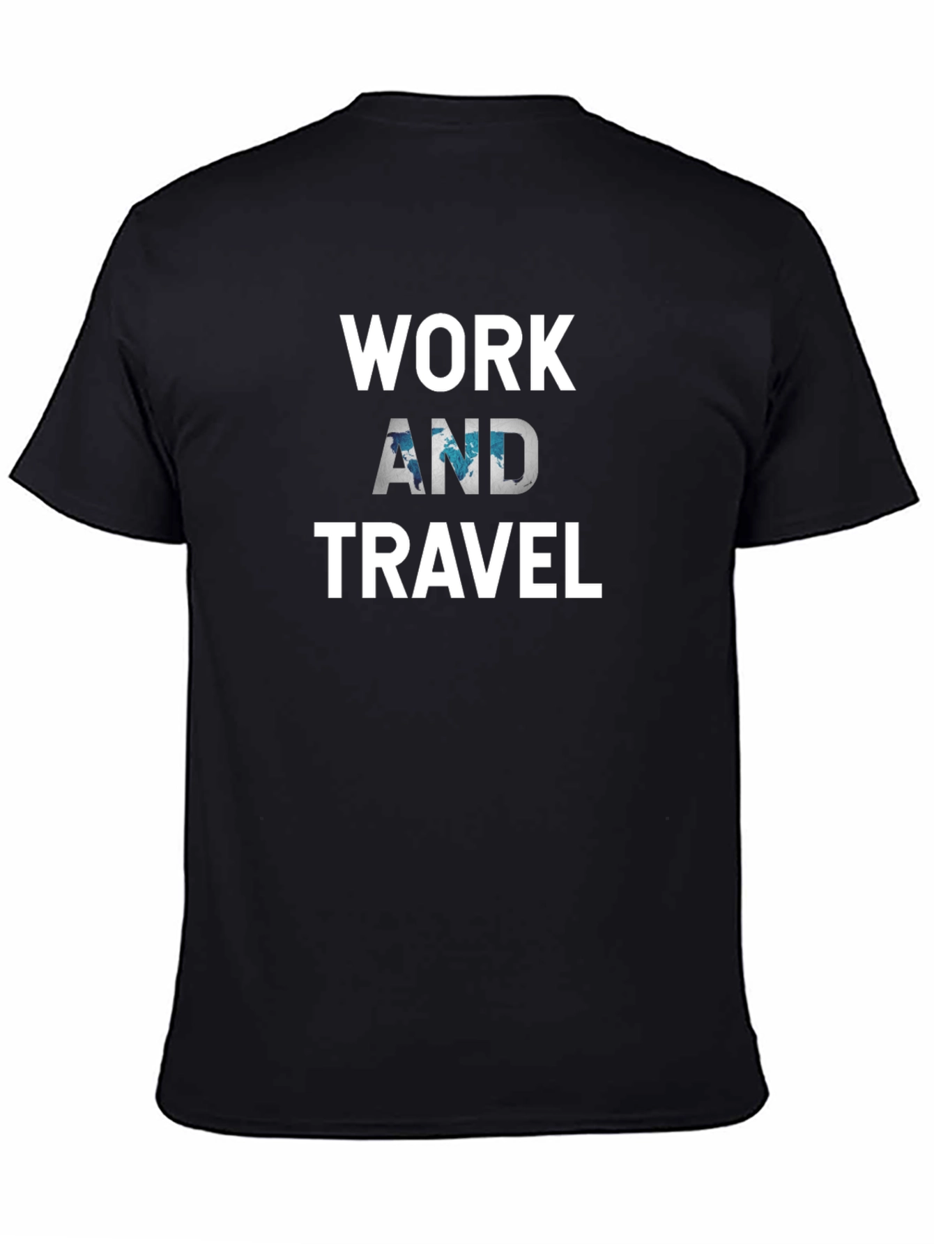 Work And Travel Black T-Shirt