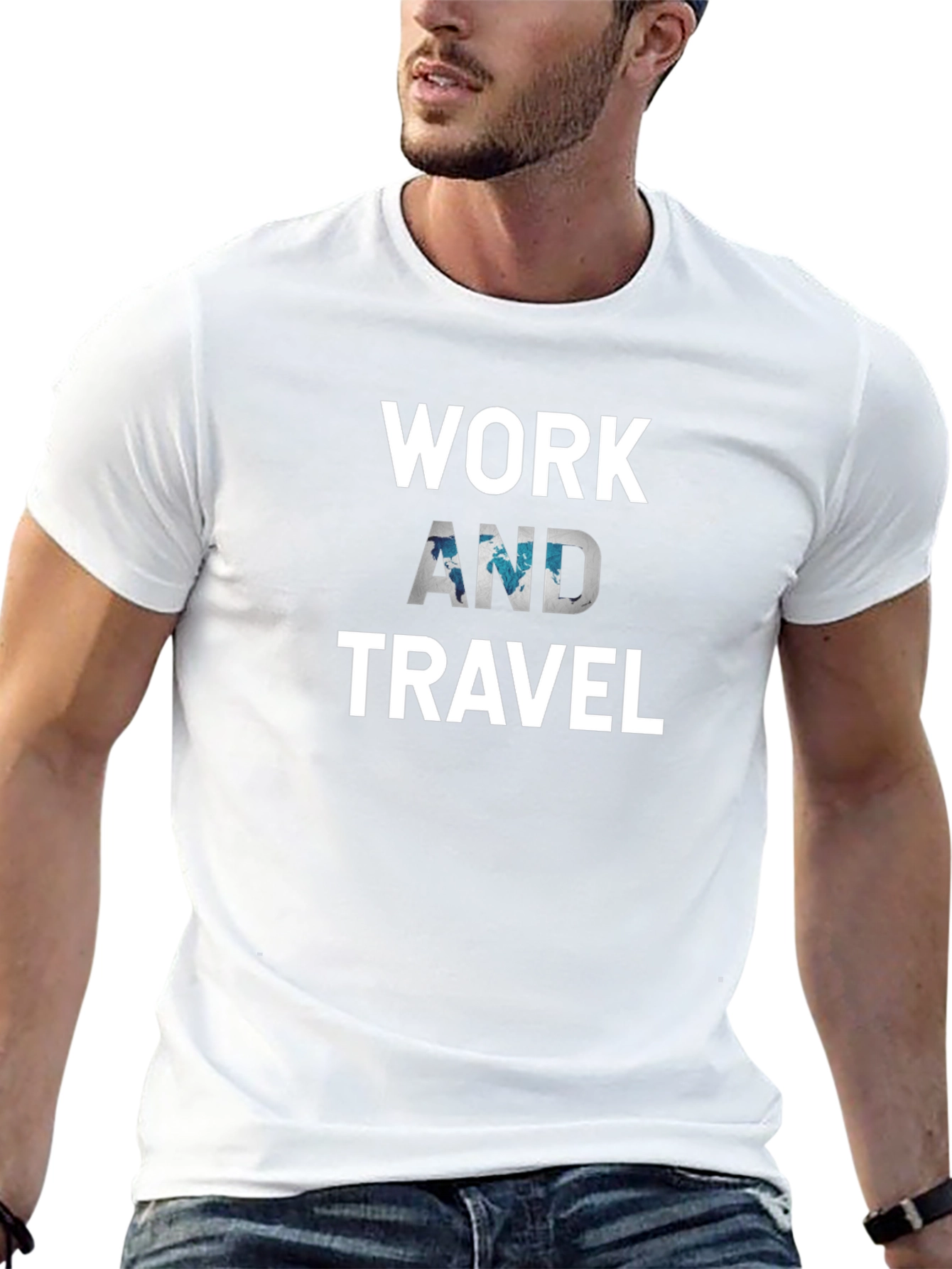 Work And Travel Black T-Shirt