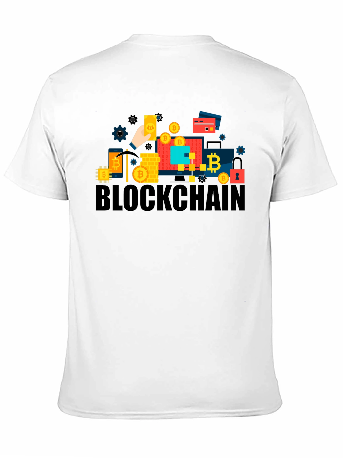 Blockchain Bitcoin Graphic T-Shirt