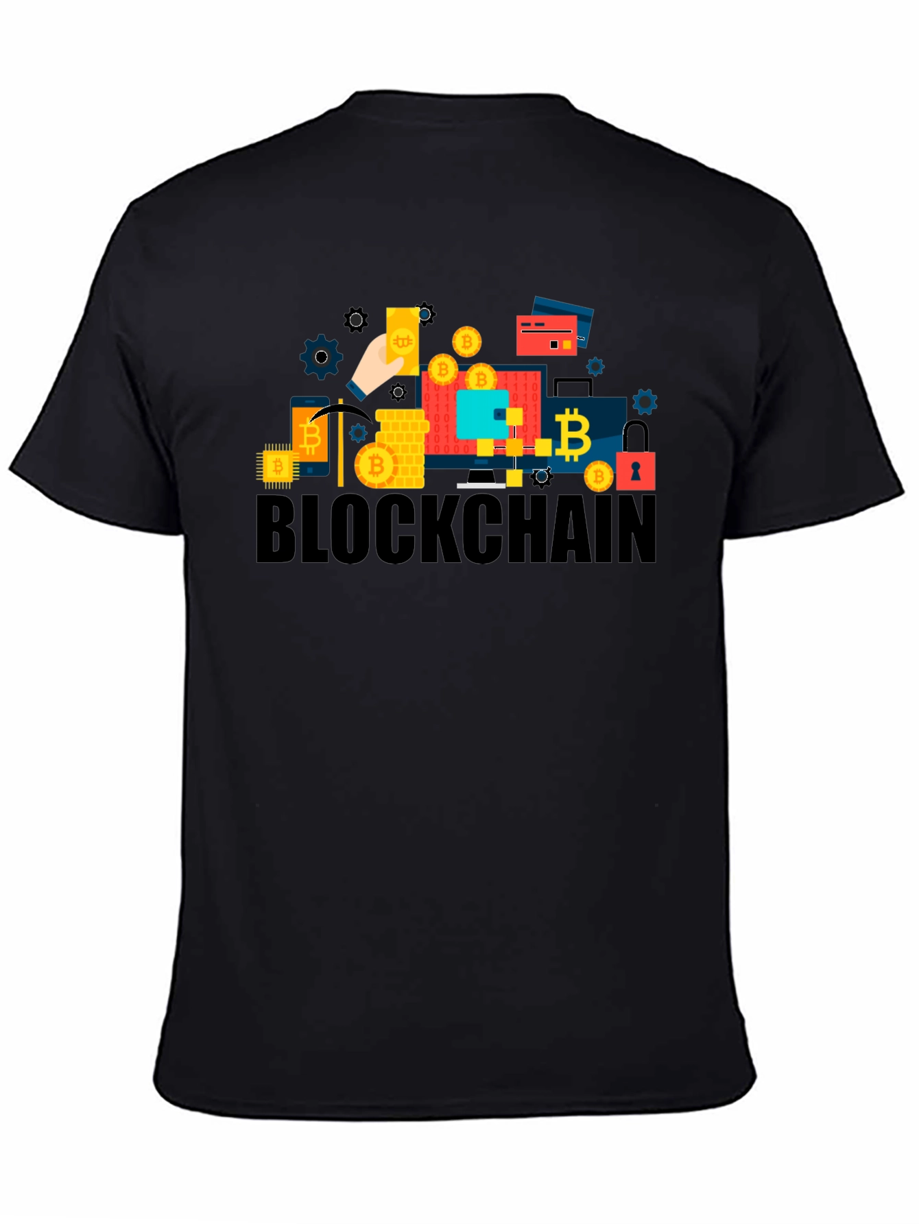 Blockchain Bitcoin Graphic T-Shirt