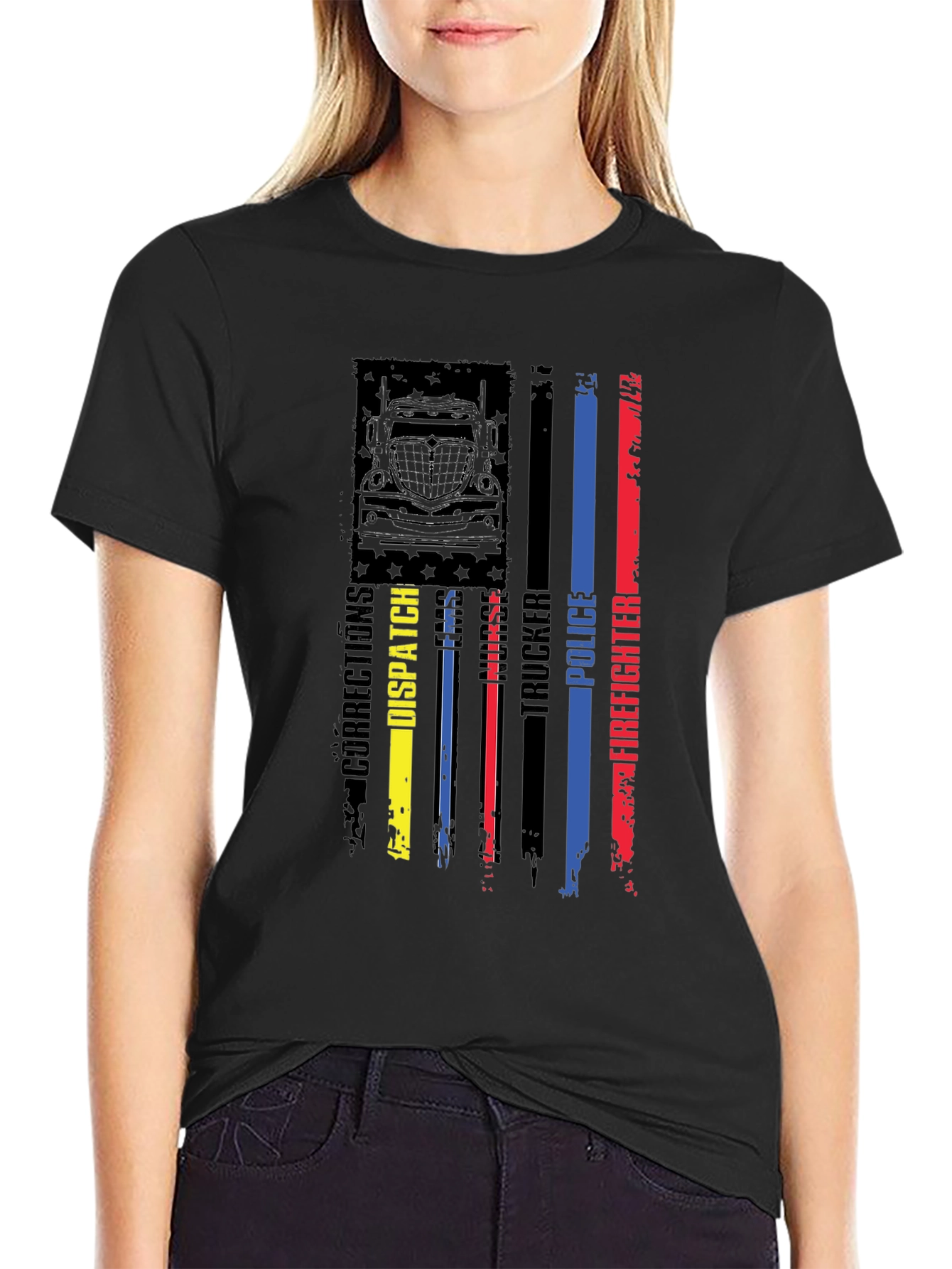 American Flag First Responder Graphic Tee