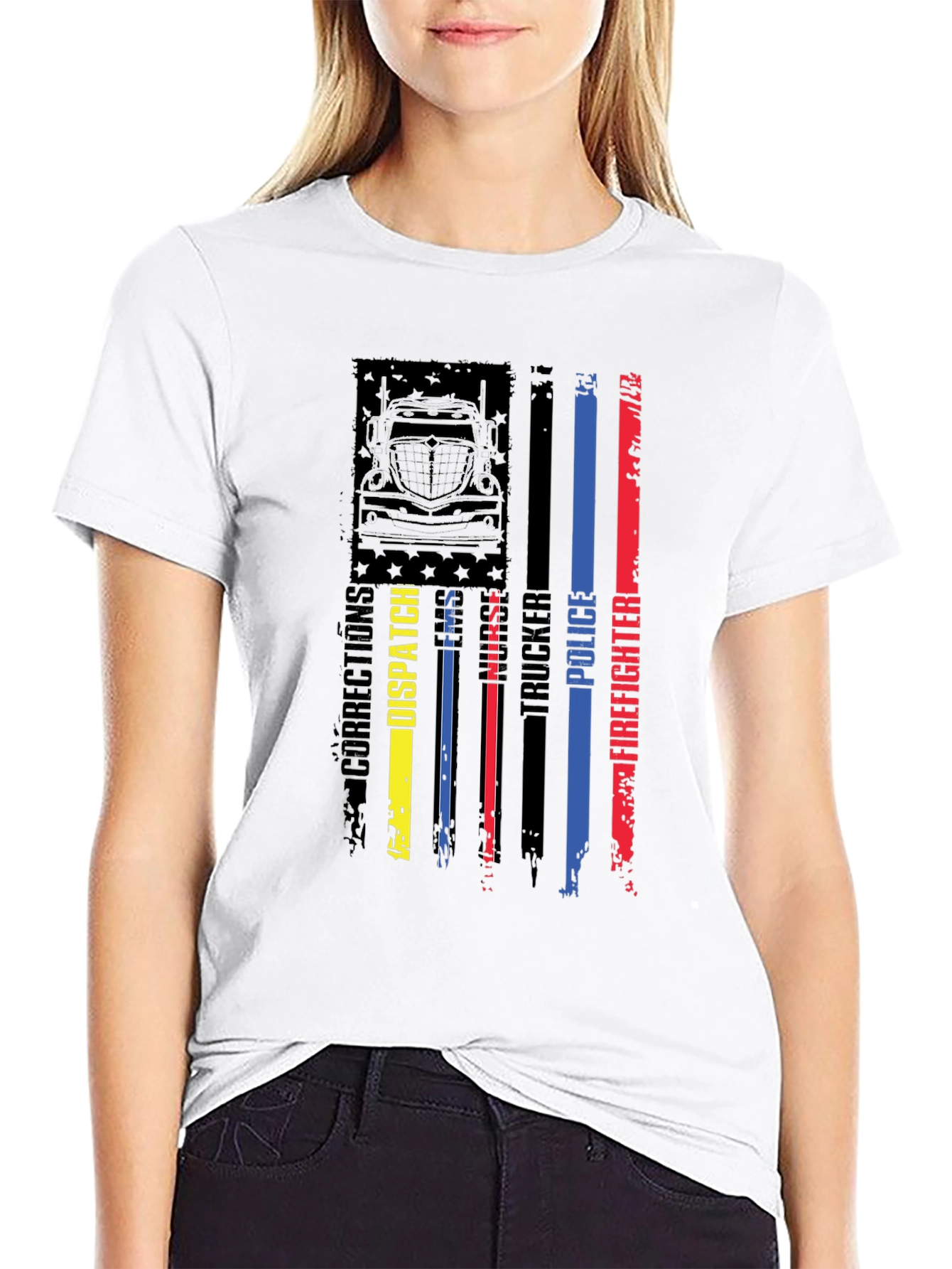 American Flag First Responder Graphic Tee
