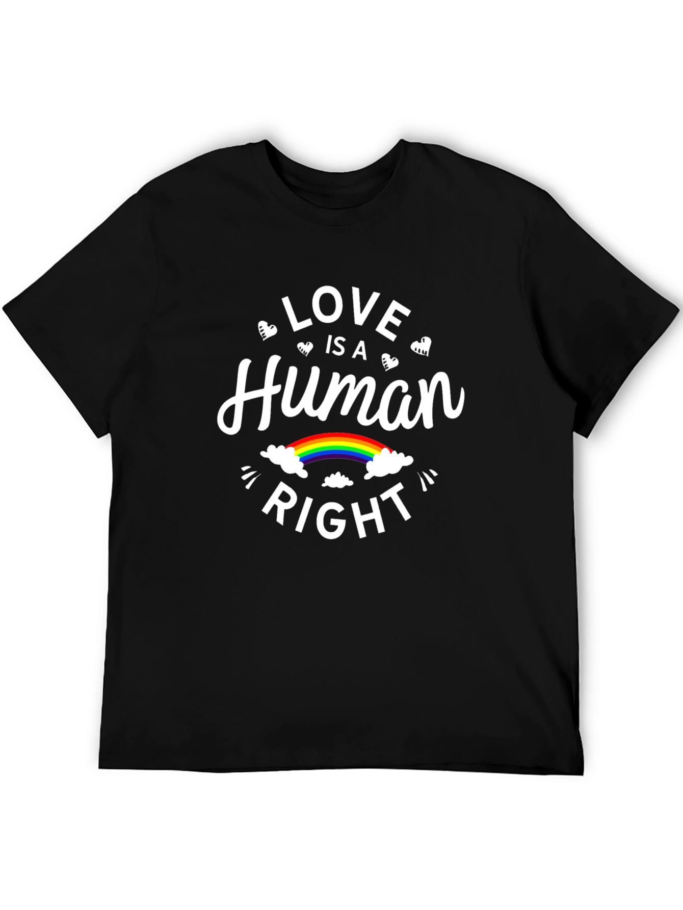 Love is a Human Right Rainbow Graphic Tee