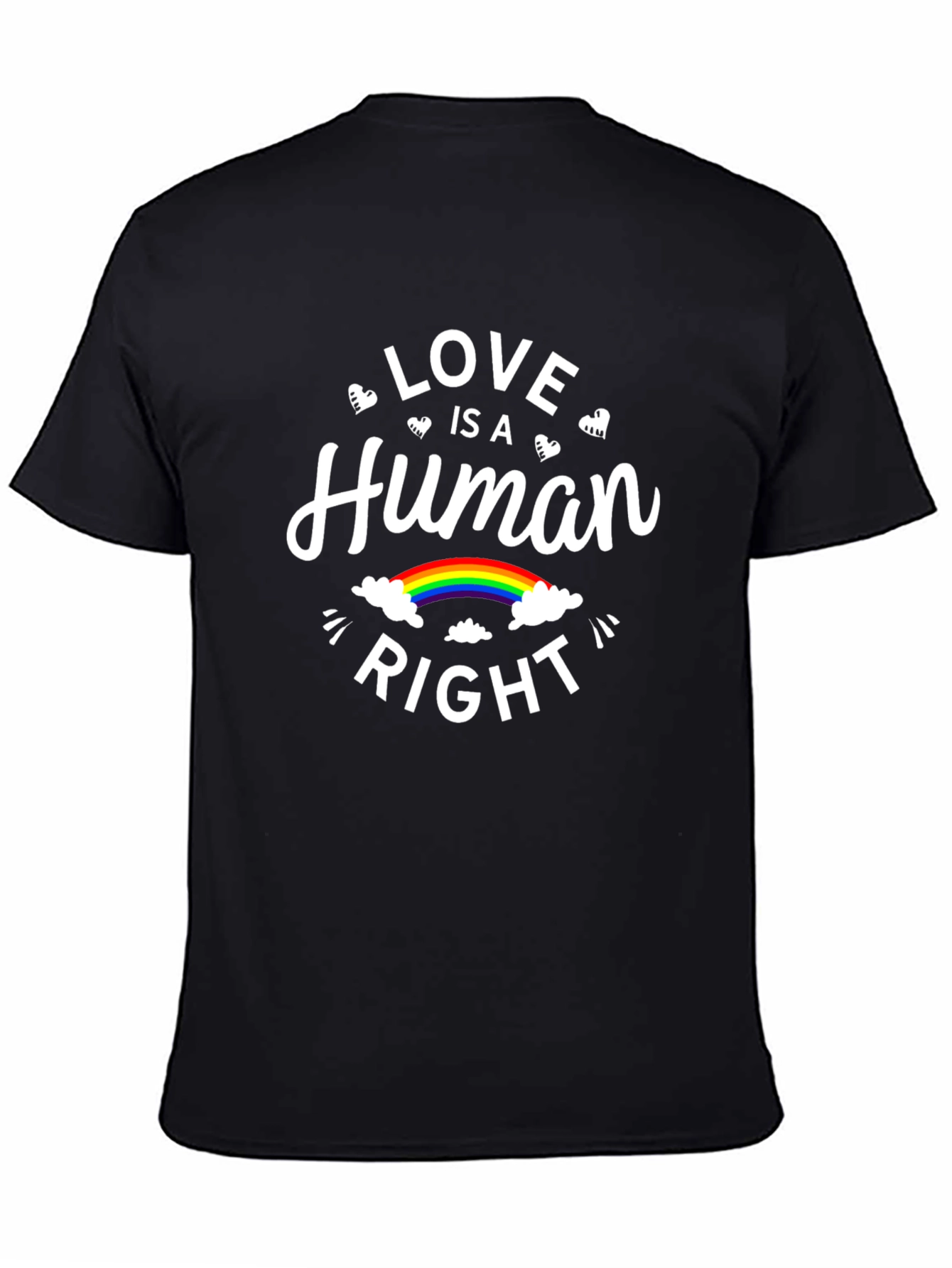 Love is a Human Right Rainbow Graphic Tee