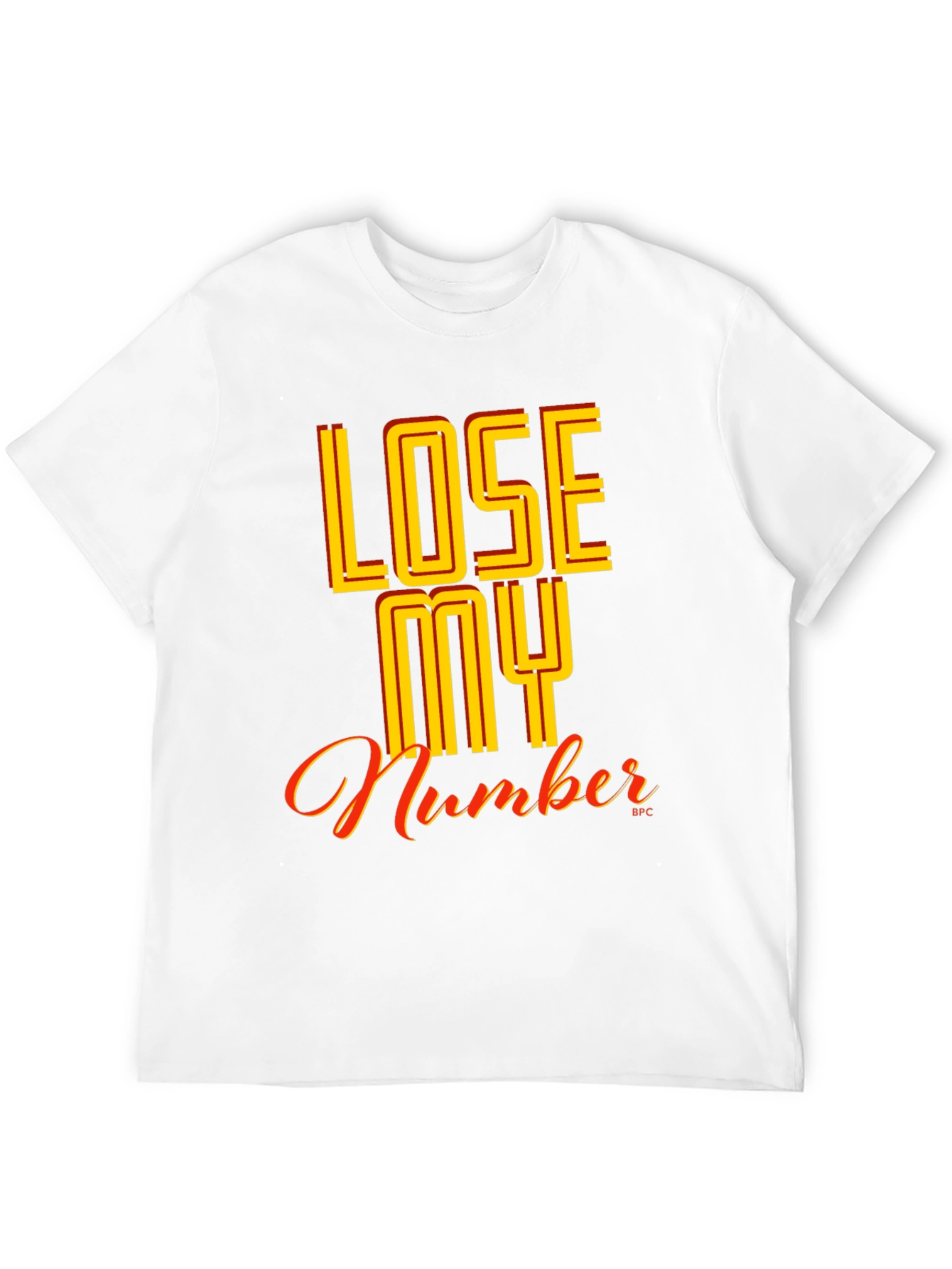 Lose My Number Graphic Tee - Black
