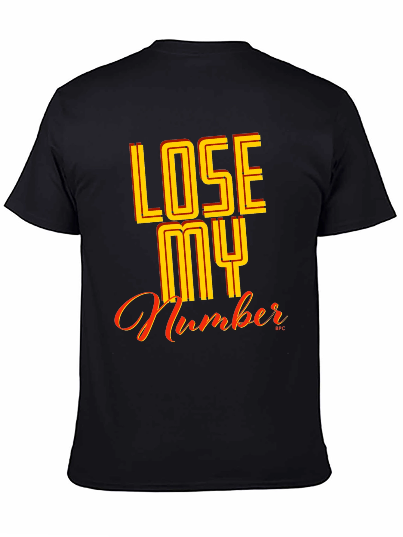 Lose My Number Graphic Tee - Black
