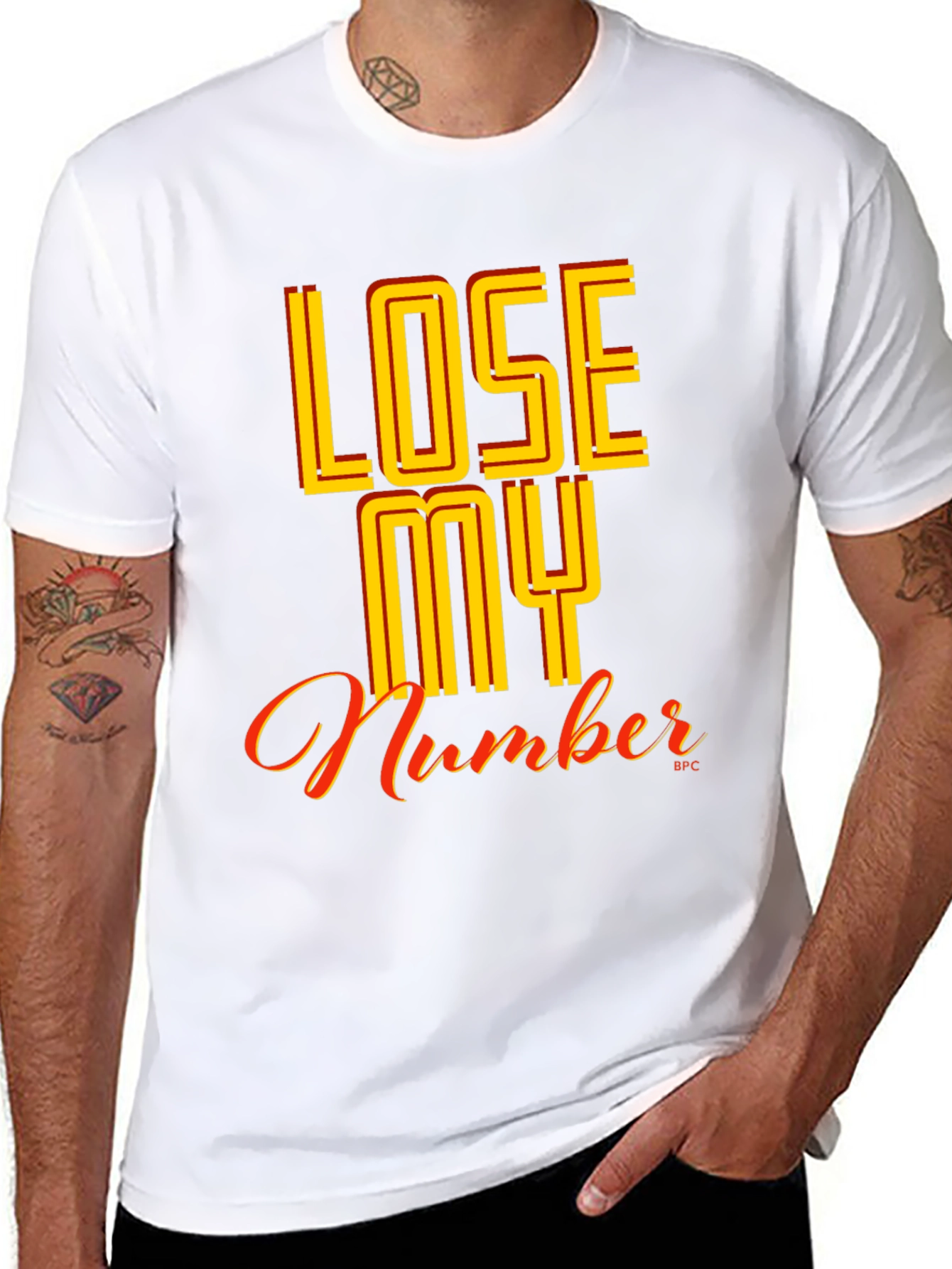 Lose My Number Graphic Tee - Black