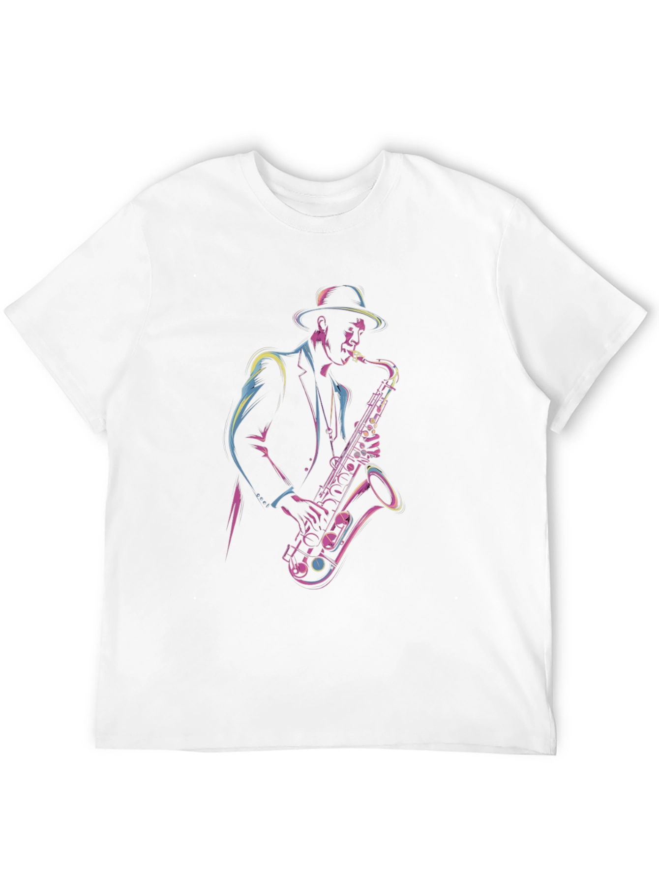 Saxophone Player Graphic Tee - Cool Jazz Shirt