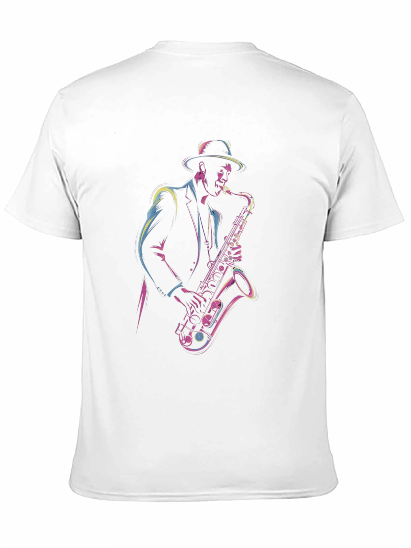 Saxophone Player Graphic Tee - Cool Jazz Shirt