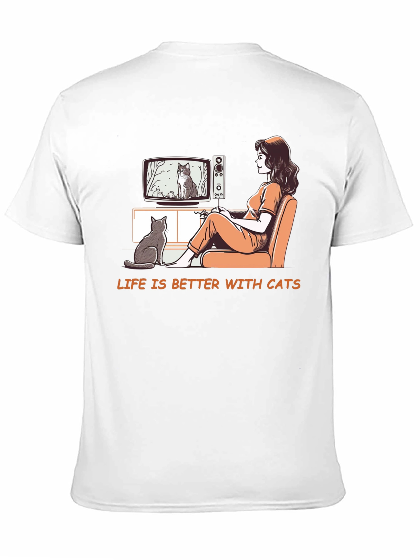 Life is Better With Cats Graphic T-Shirt