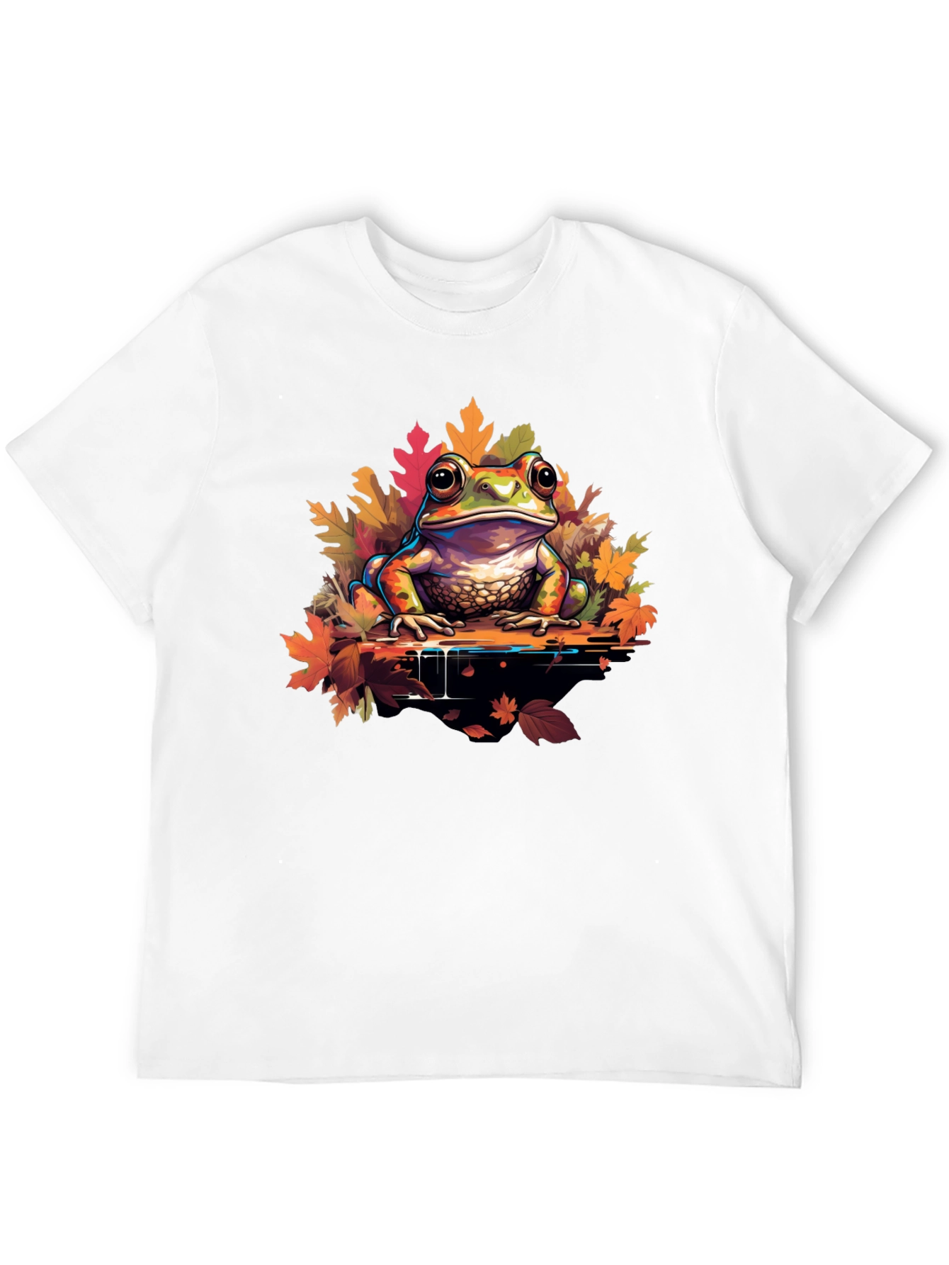 Frog on Leaves Graphic Tee