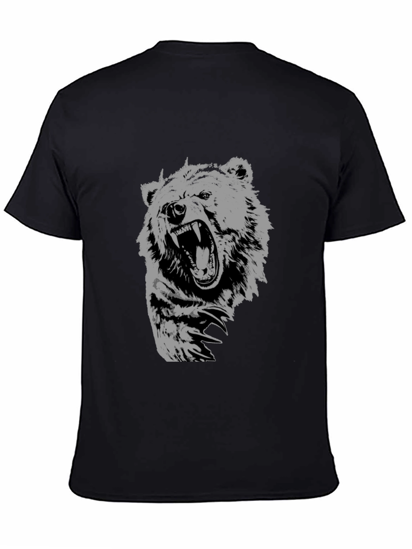 Mens Black Bear Graphic T-Shirt