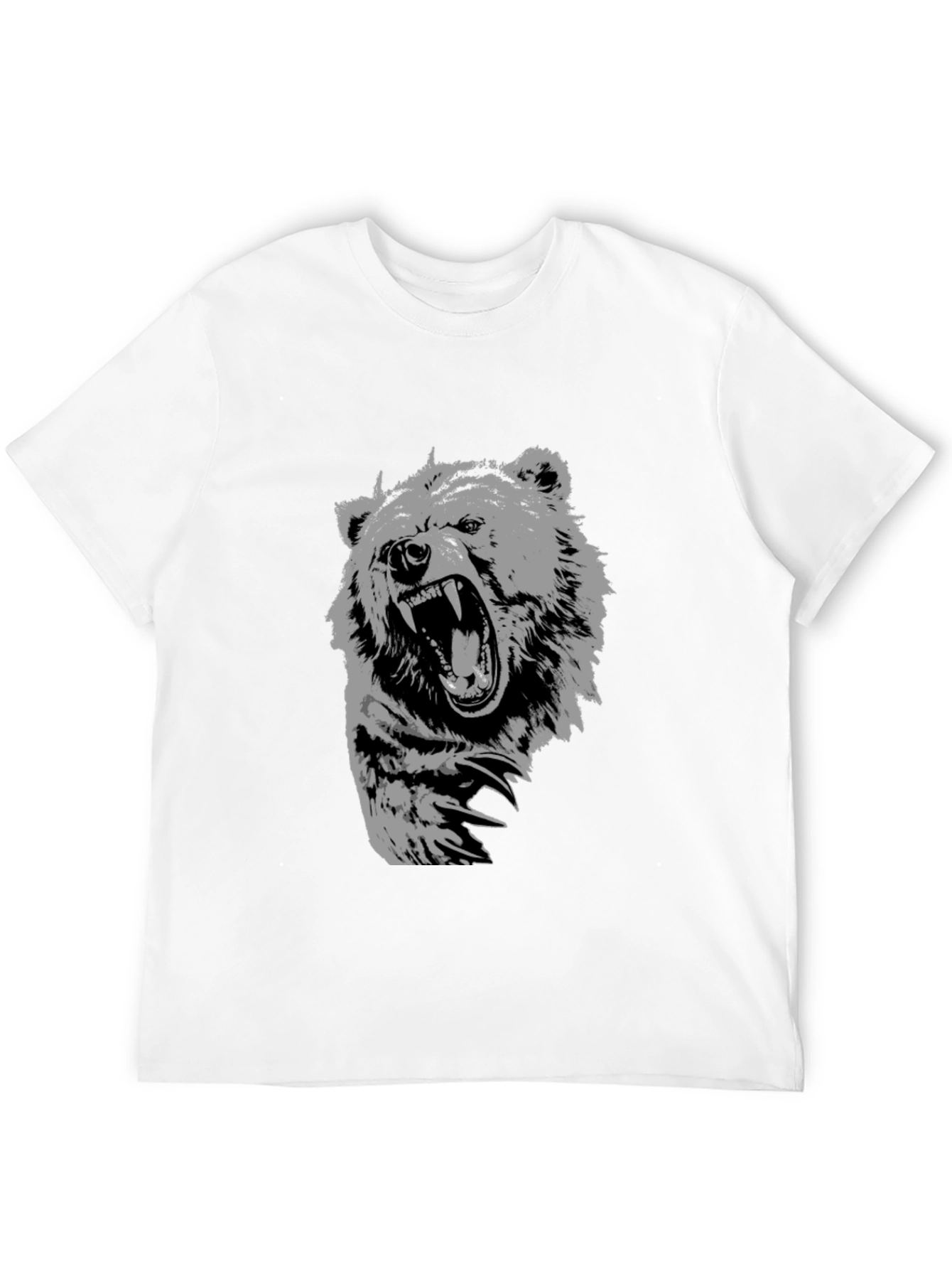 Mens Black Bear Graphic T-Shirt