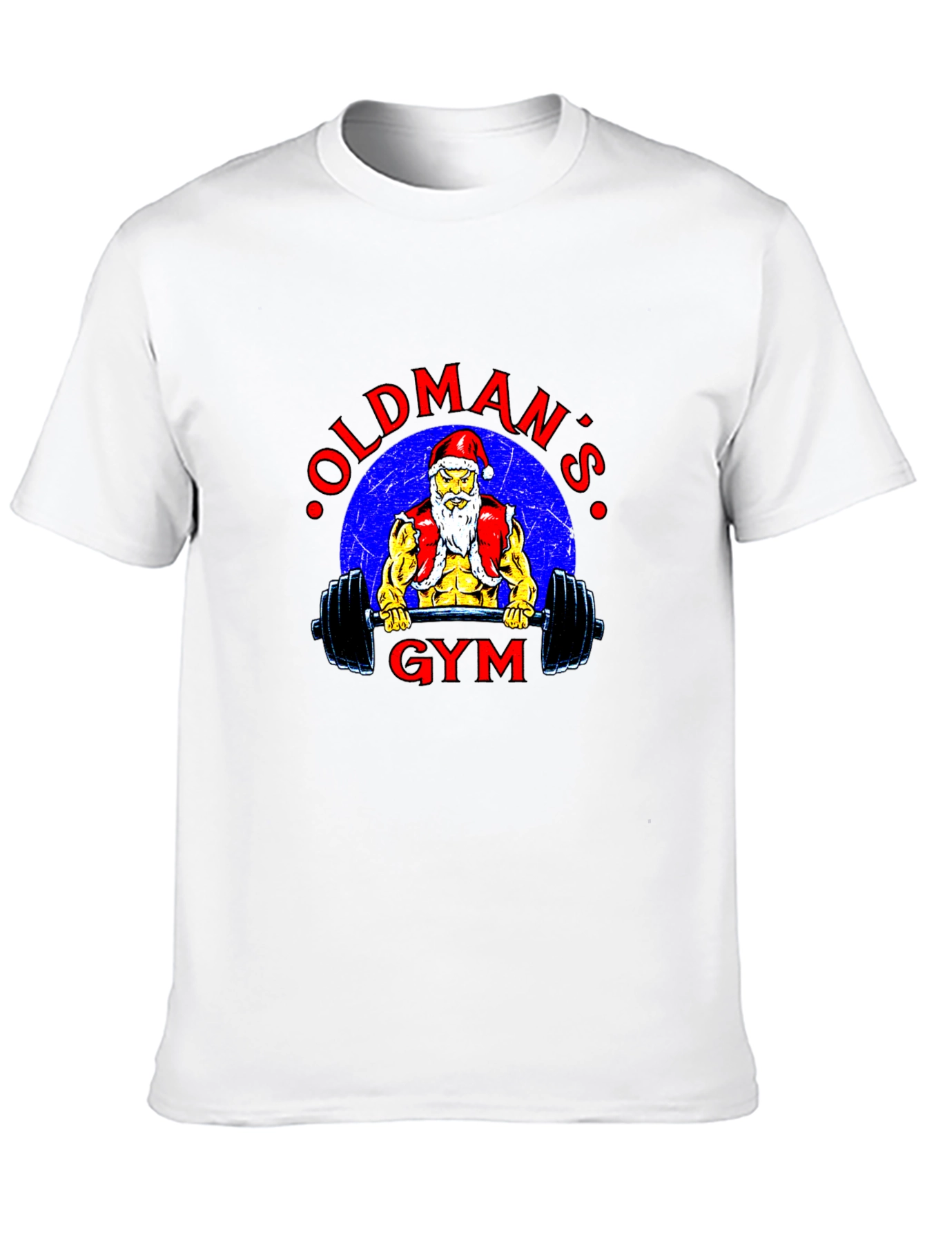 Oldmans Gym Santa Black T-Shirt