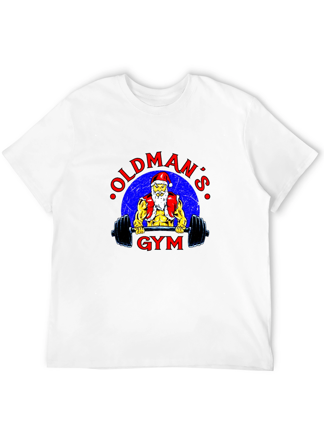 Oldmans Gym Santa Black T-Shirt