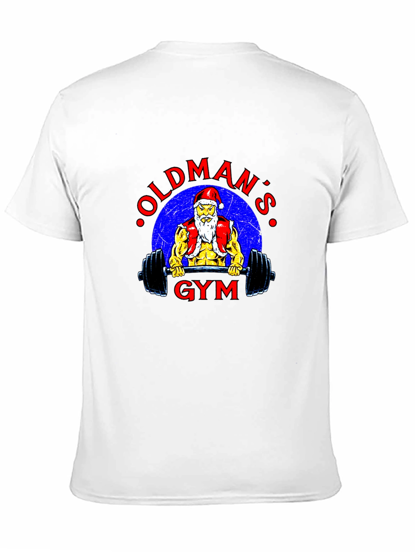 Oldmans Gym Santa Black T-Shirt