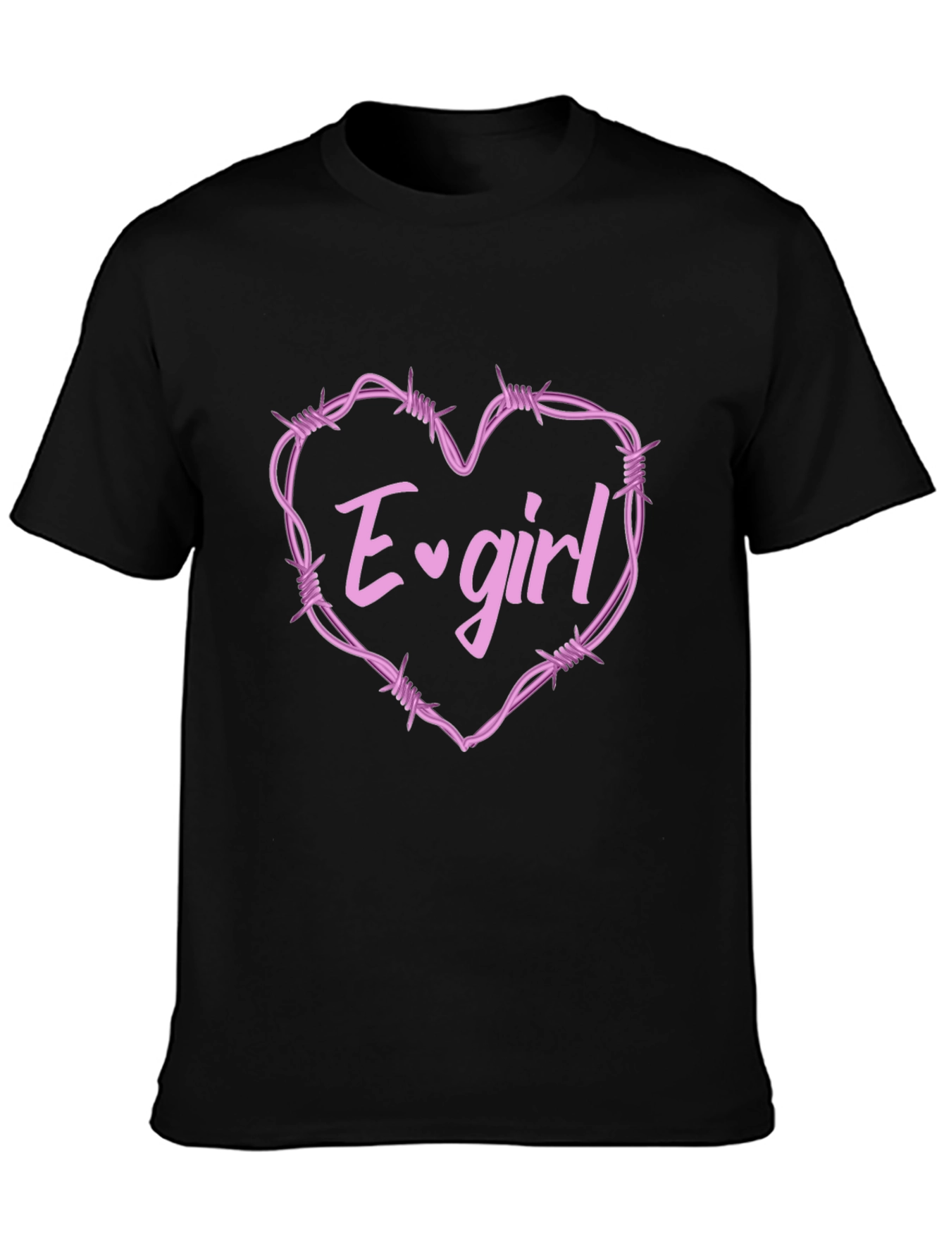 E-Girl Barbed Wire Heart Graphic Tee