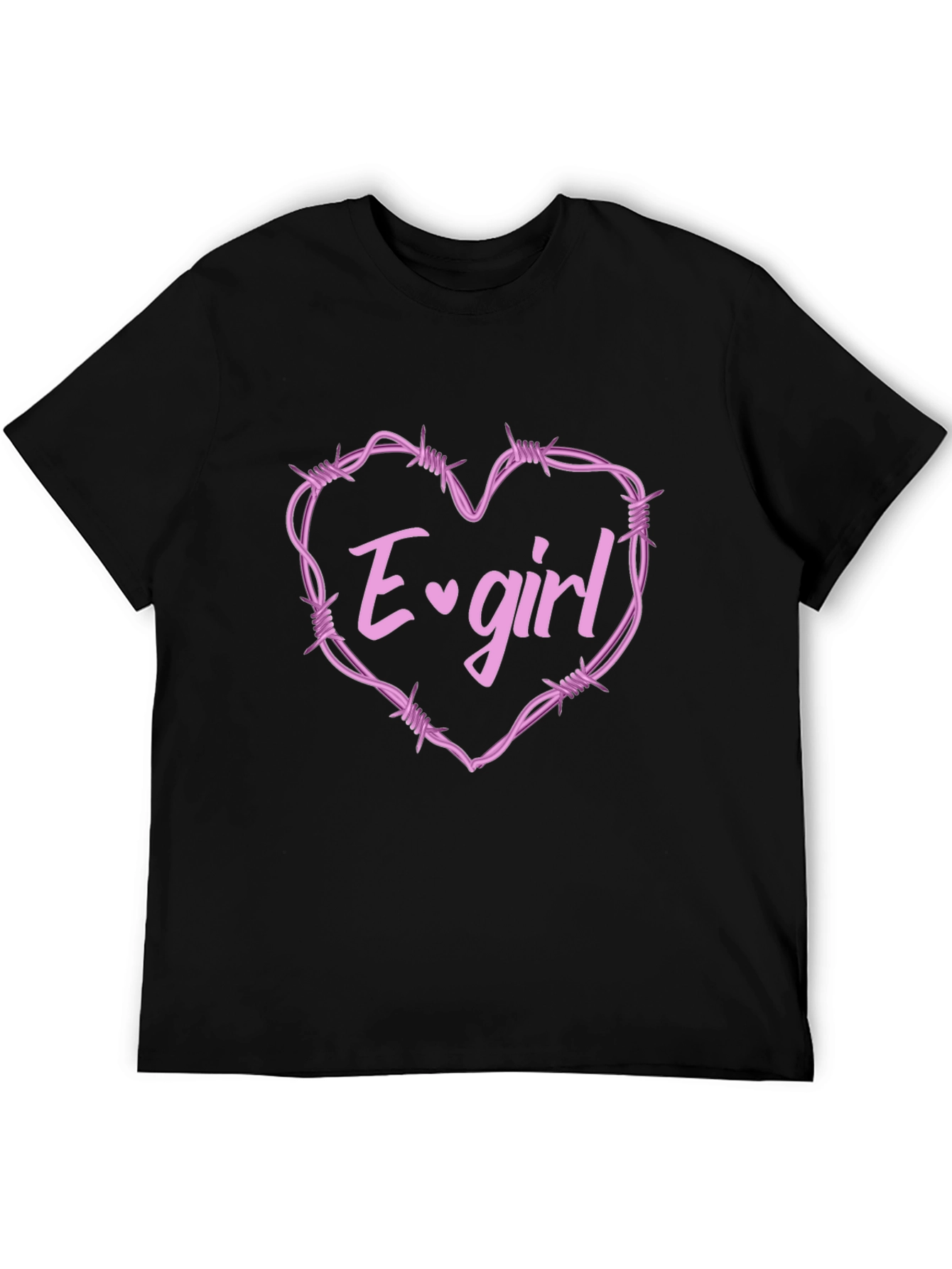 E-Girl Barbed Wire Heart Graphic Tee