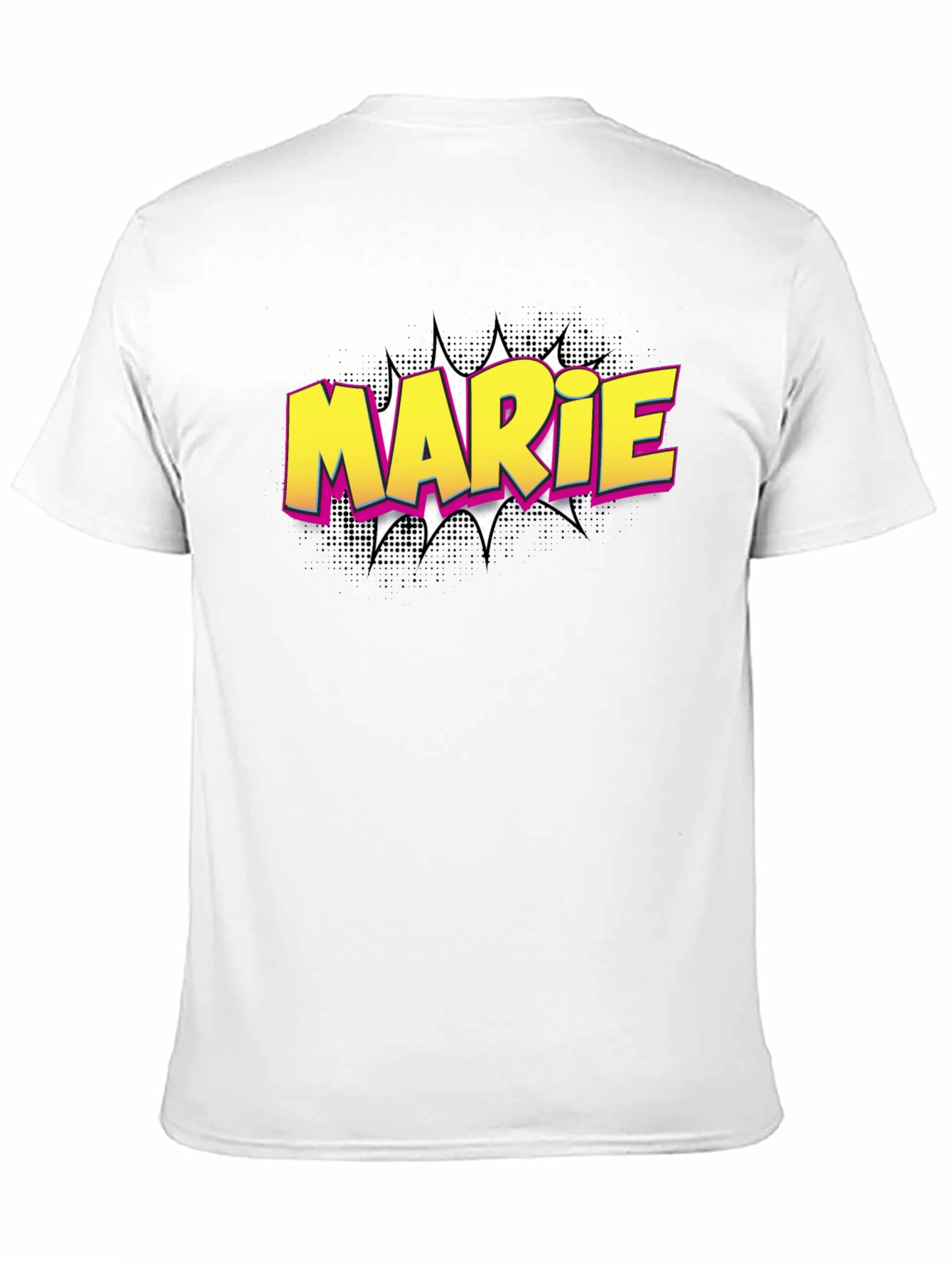 Marie Comic Style T-Shirt - Black Cotton Tee