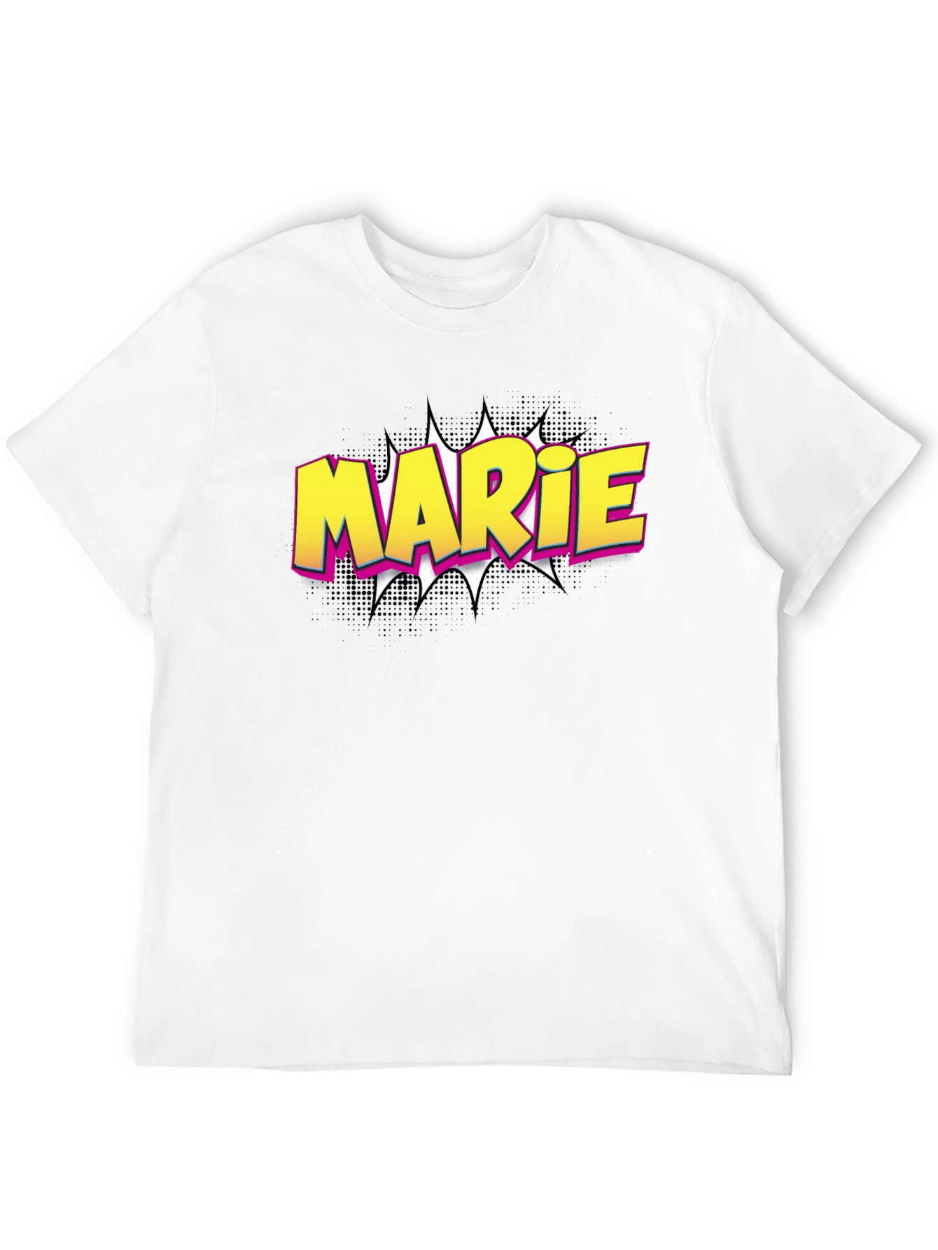 Marie Comic Style T-Shirt - Black Cotton Tee