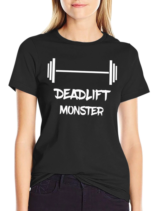 Deadlift Monster Graphic Tee - Gym Workout Shirt
