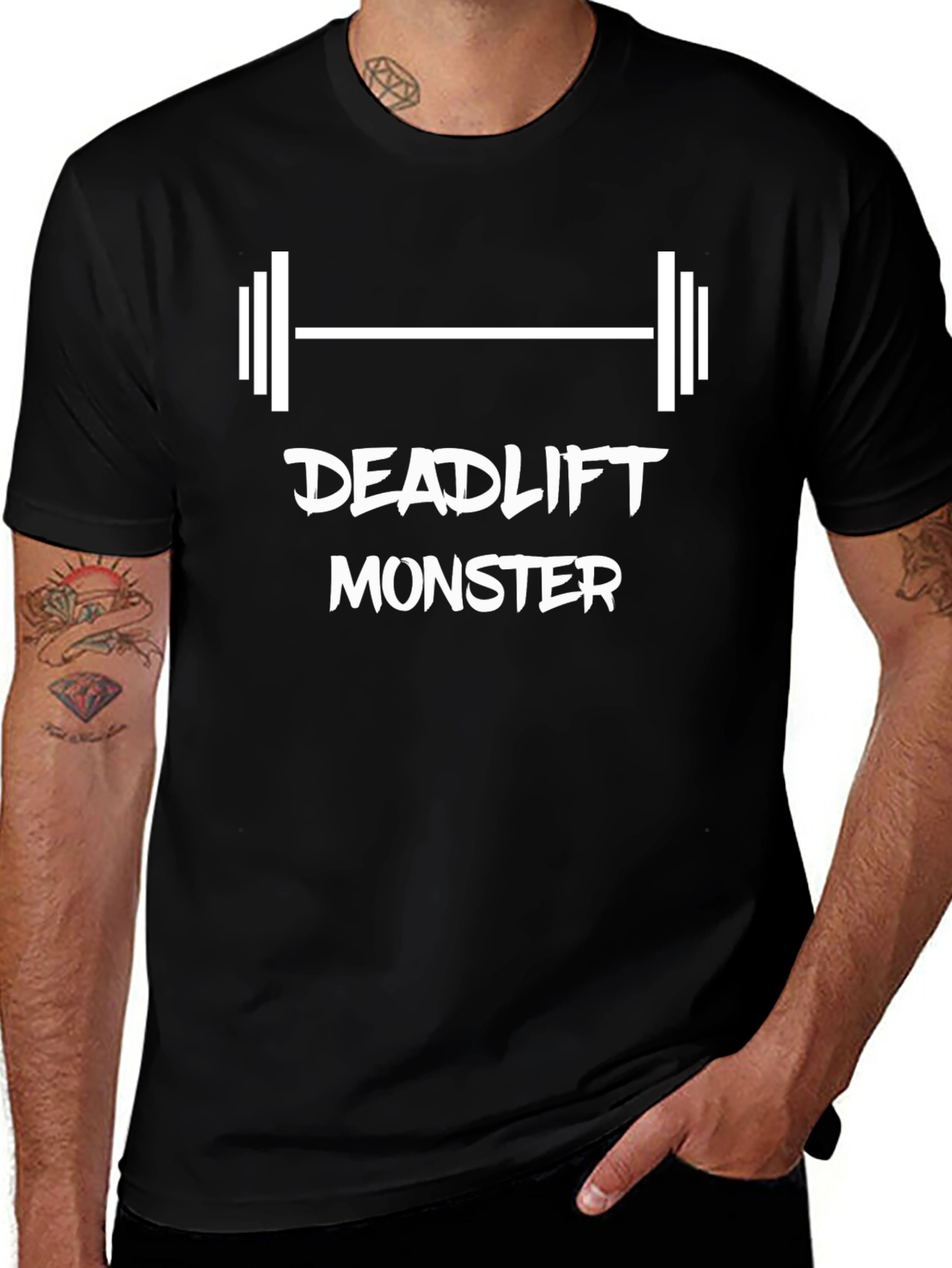 Deadlift Monster Graphic Tee - Gym Workout Shirt