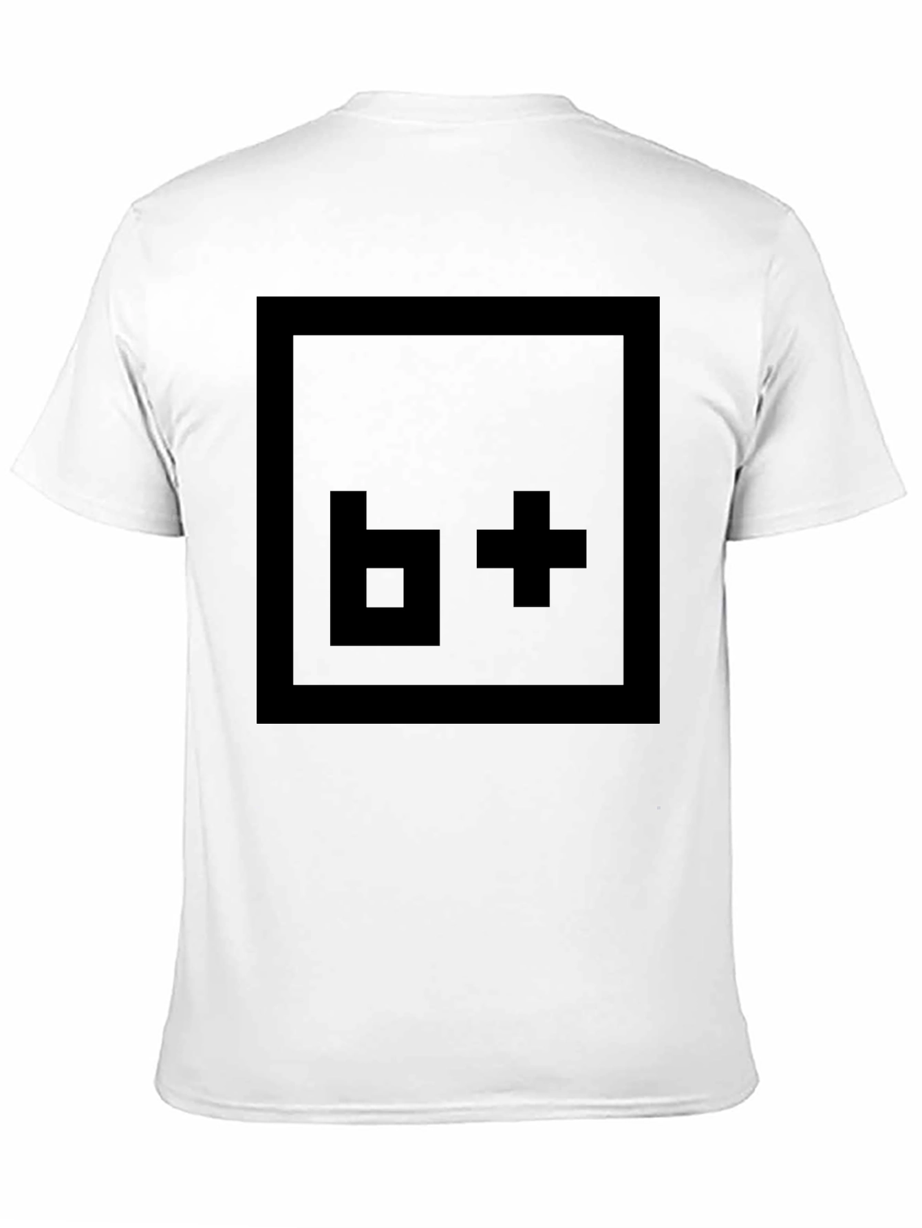 Pixelated Symbol Tee - Solid Black Cotton